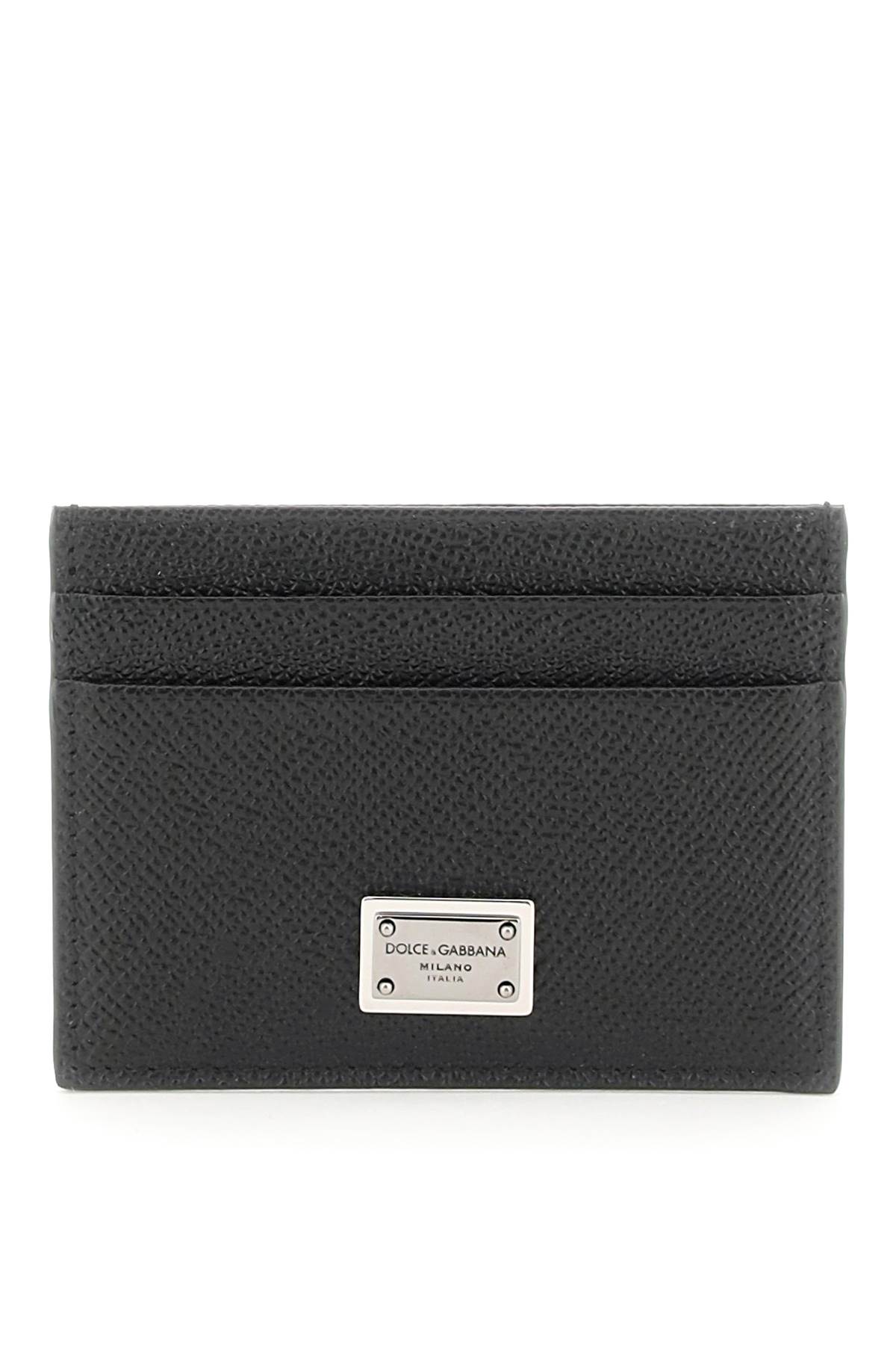 【関税＆送料込み】Dolce & Gabbana Black Card Holder With L 957f1f1201231f5f17164953791360