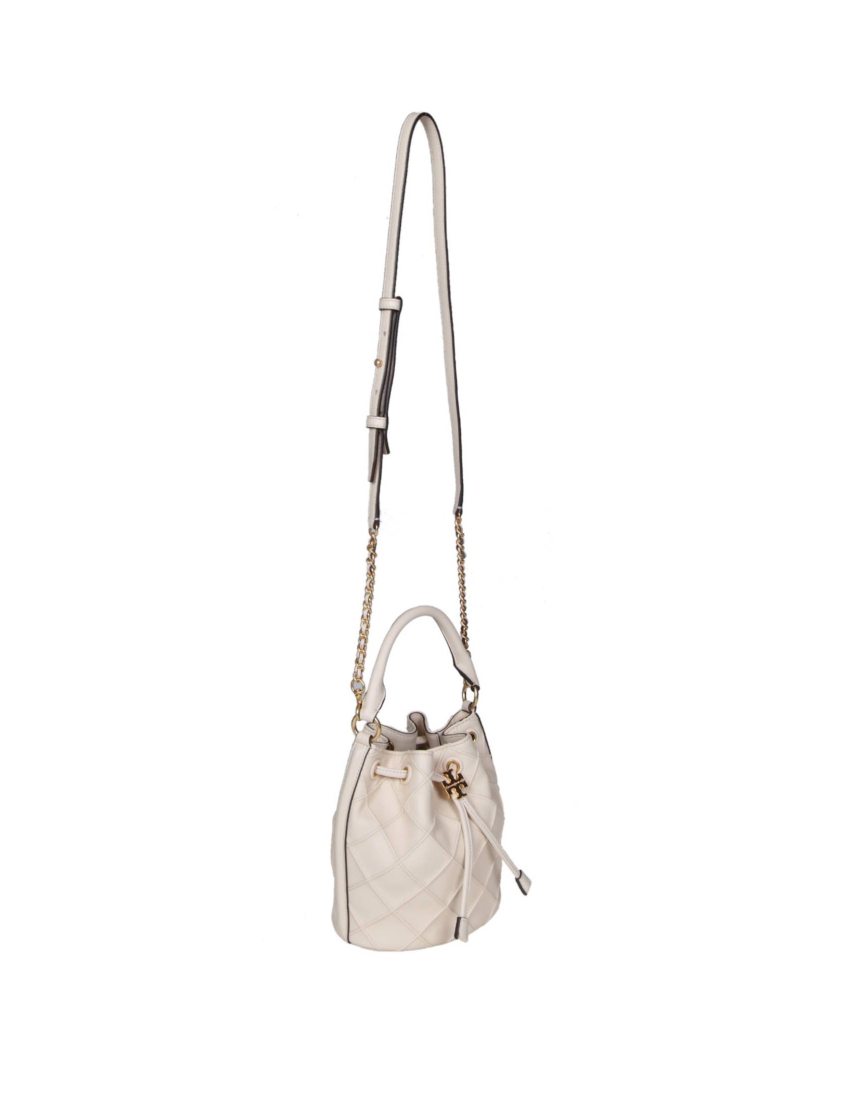 8093 TORY BURCH New Fleming Soft Small Bucket Bag NEW CREAM