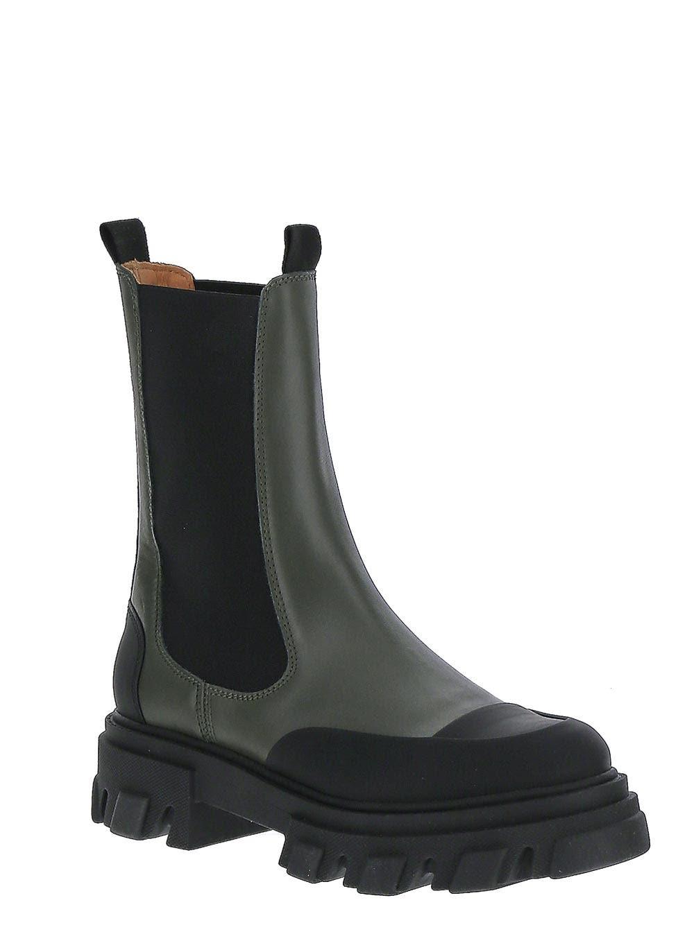 GANNI ホインテットトゥスラウチニハイフツ S25644911 883 Ganni Chelsea Boots | italist