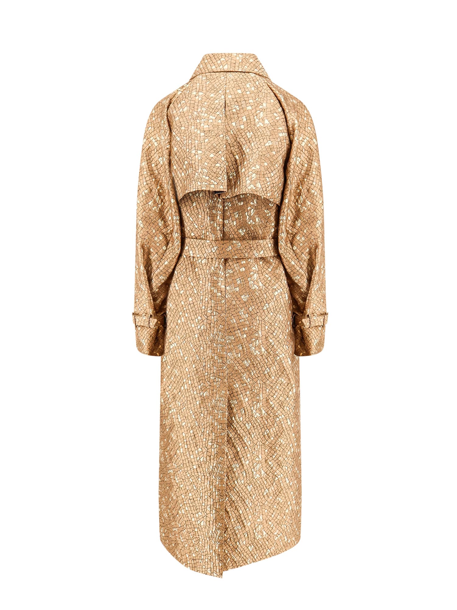 コート Max Mara Atelier Salsa Oversize Trench Coat In Jacquard Max Mara Salsa Oversize Jacquard Fabric Trench With Mosaic