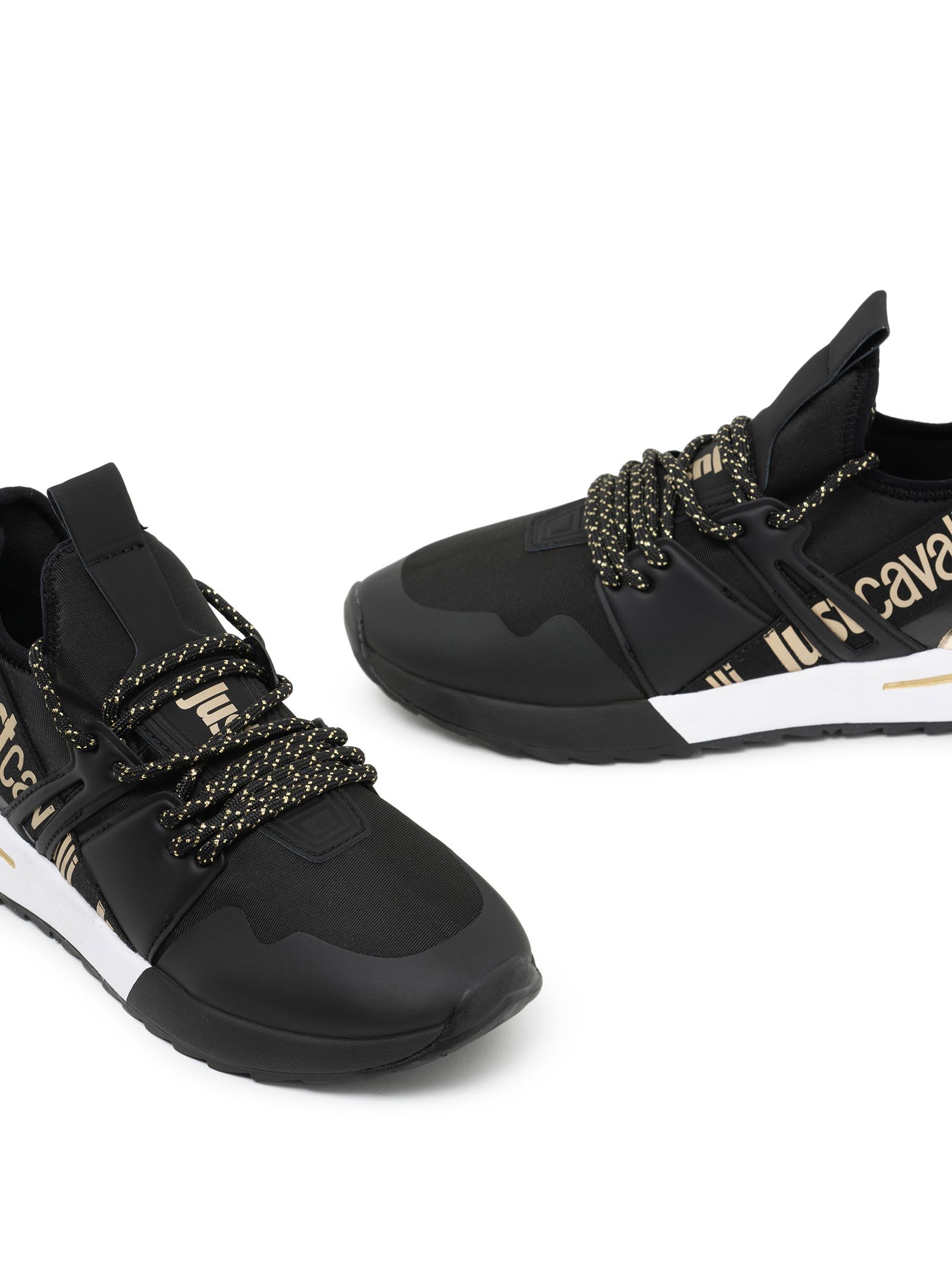 スニーカー JUST CAVALLI Woman Sneakers Black 78QA3SB2ZPA91 899 Just Cavalli Black Low Top Sneakers | italist
