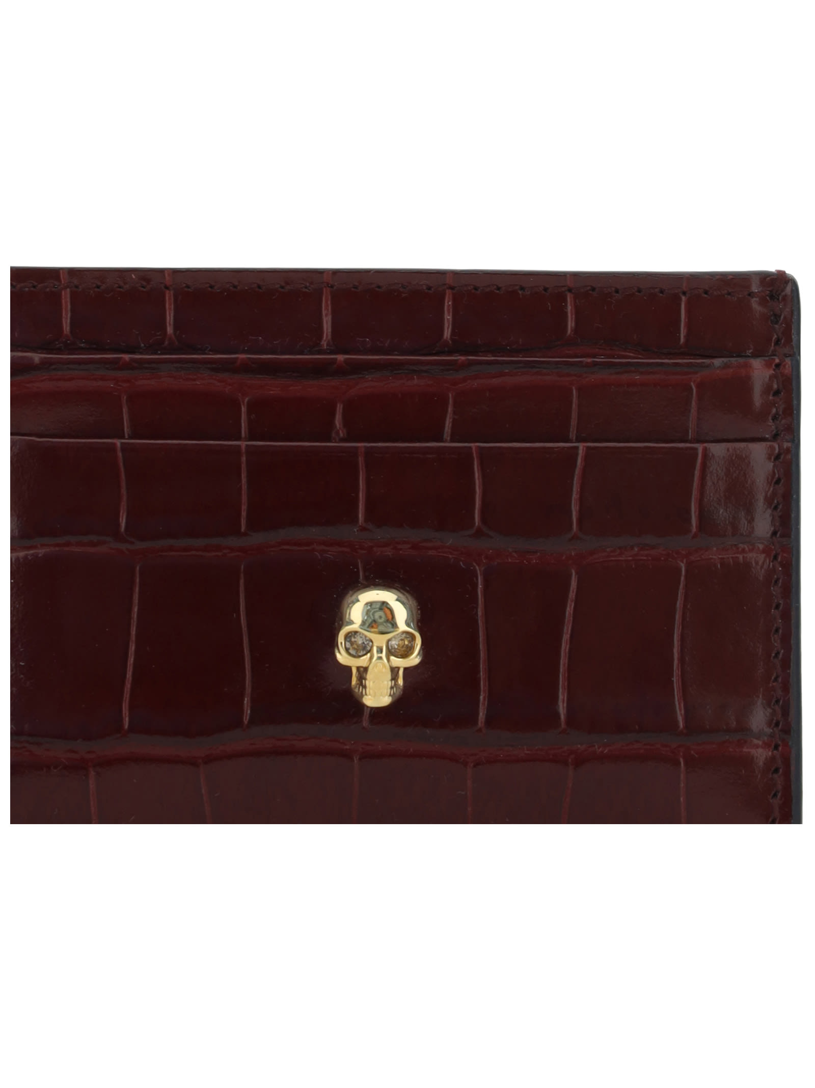 【関税&送料込】Alexander Mcqueen Card Holder Skull Buy Alexander McQueen Black Leather Skull Card Holder