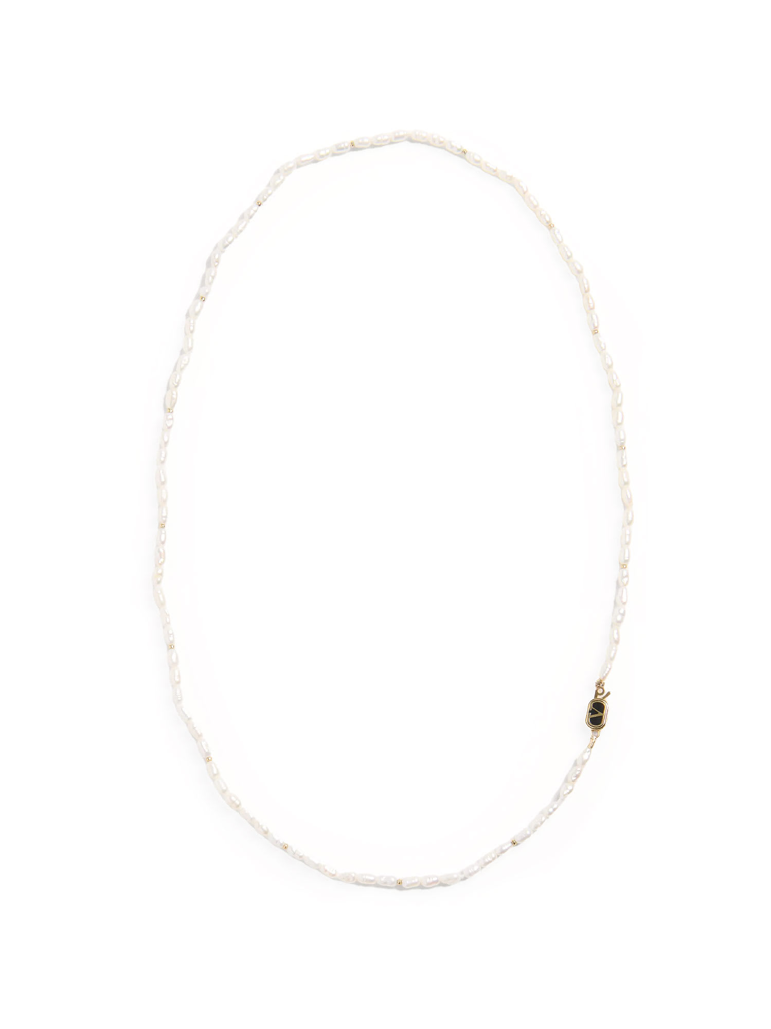 【関税・送料込み】VALENTINO GARAVANI BLACK BRASS NECKLACE Valentino Garavani Metal Choker V-Logo - The Bold Edition