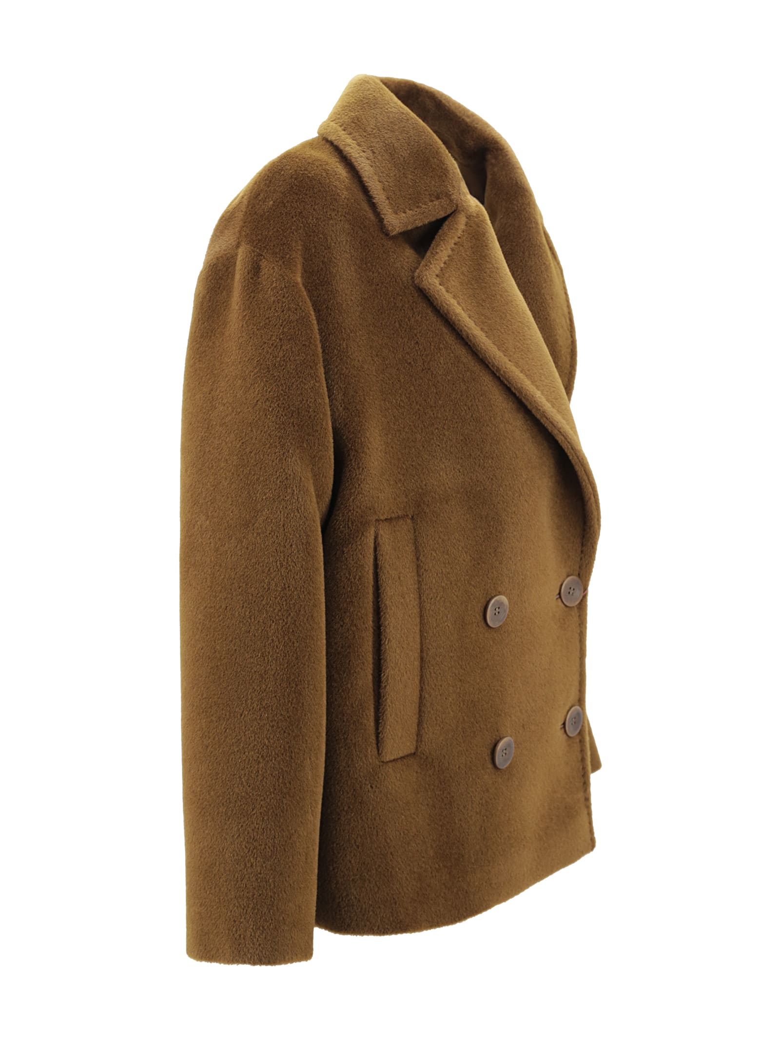 【送料&関税込】Max Mara Studio Caramel Alpaca Blend Sidney Max Mara Caramel Alpaca Blend Sidney Coat in Natural | Lyst