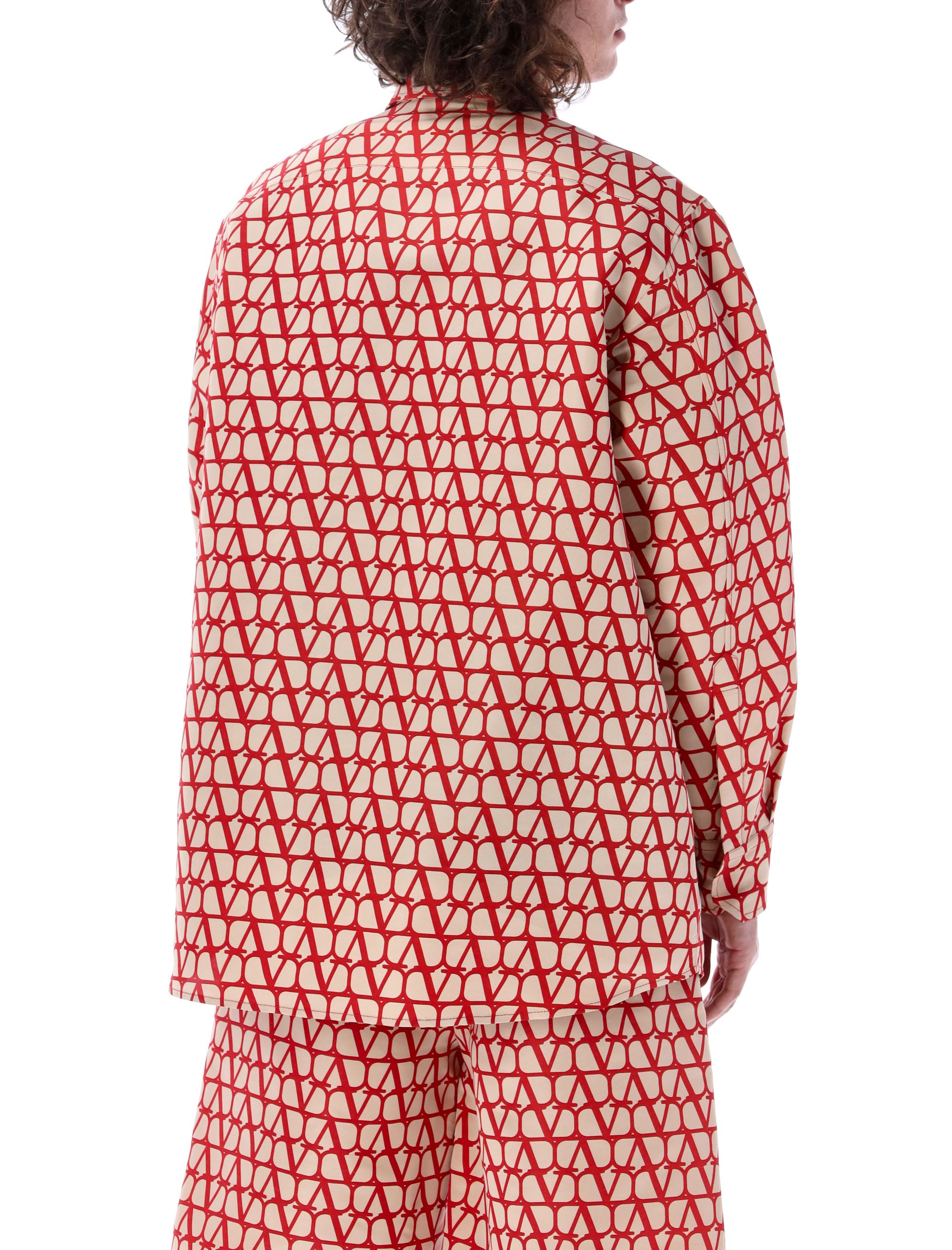 海外希少【VALENTINO】Vロゴ ジャガード ライト オーバーシャツ Valentino V Logo Shirt | italist