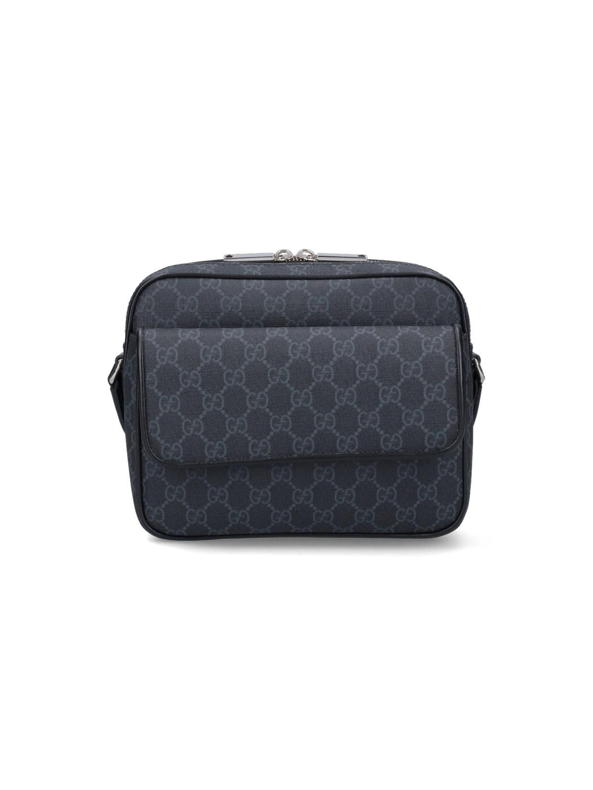 小物 GUCCI MADE IN ITALY BLACK/GRAY GUCCI Authentic Handbag Leather Color Black Made in Italy