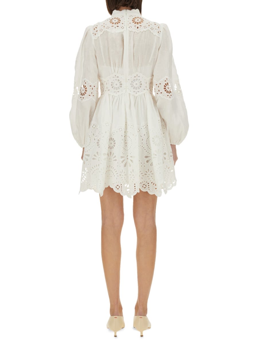 ワンピース Zimmermann SS25 'Acacia' dress (1736DRS252 PIF) Acacia Broderie Midi Dress Pink Floral Online | Zimmermann