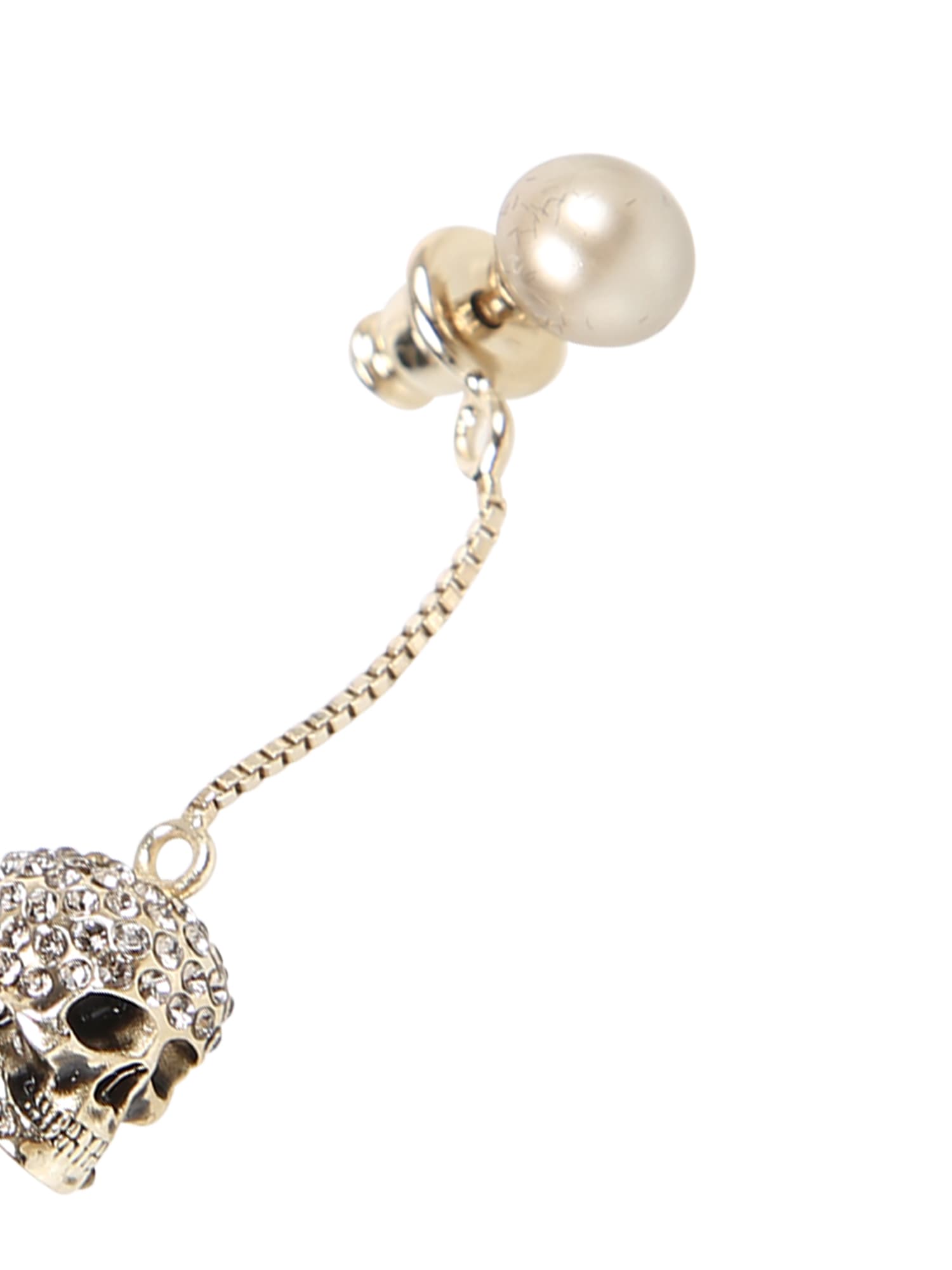 アクセサリーその他 ALEXANDER MCQUEEN 'Skull' earrings Gold 582698J160K Alexander McQueen Pave Skull Earrings | Gold | FARFETCH