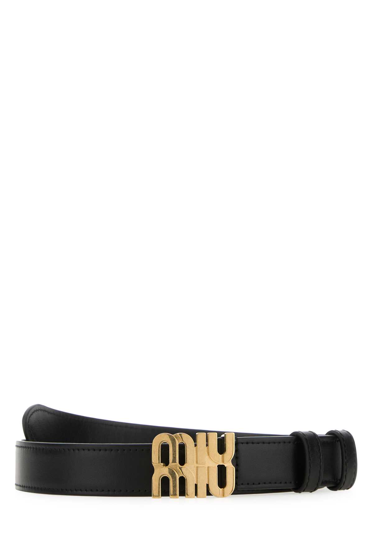 【関税&送料込】Miu Miu Black Naplak Belt Miu Miu Black Naplak Belt | italist