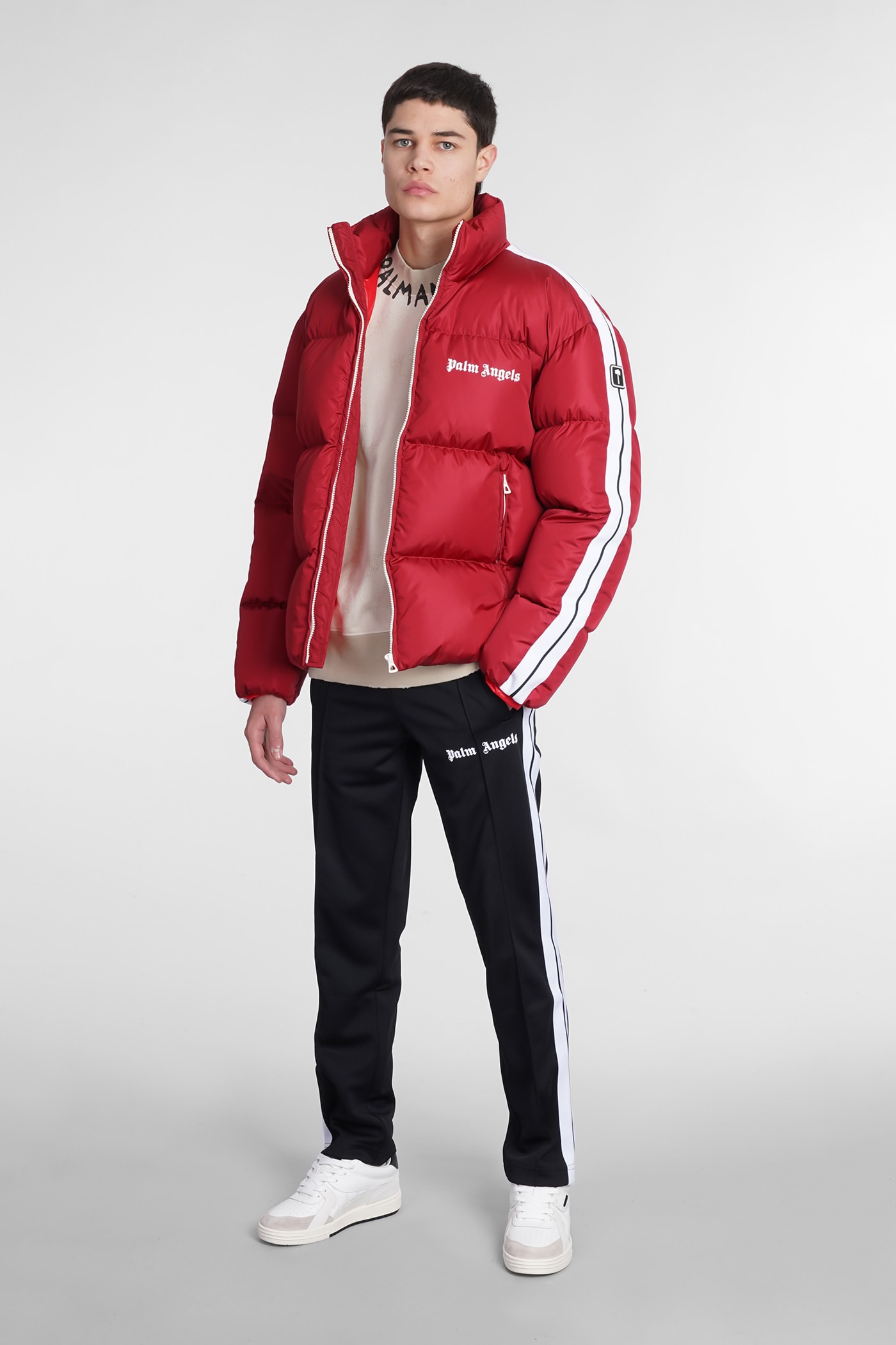 palm angels red puffer