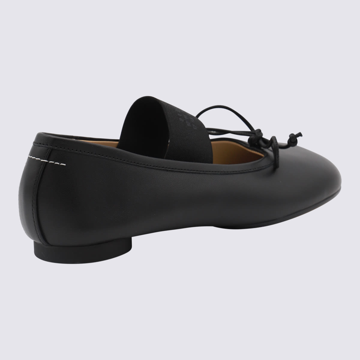 フラットシューズ MM6 MAISON MARGIELA BLACK LEATHER FLATS MM6 Maison Margiela Leather Ballet Flats - Bergdorf Goodman