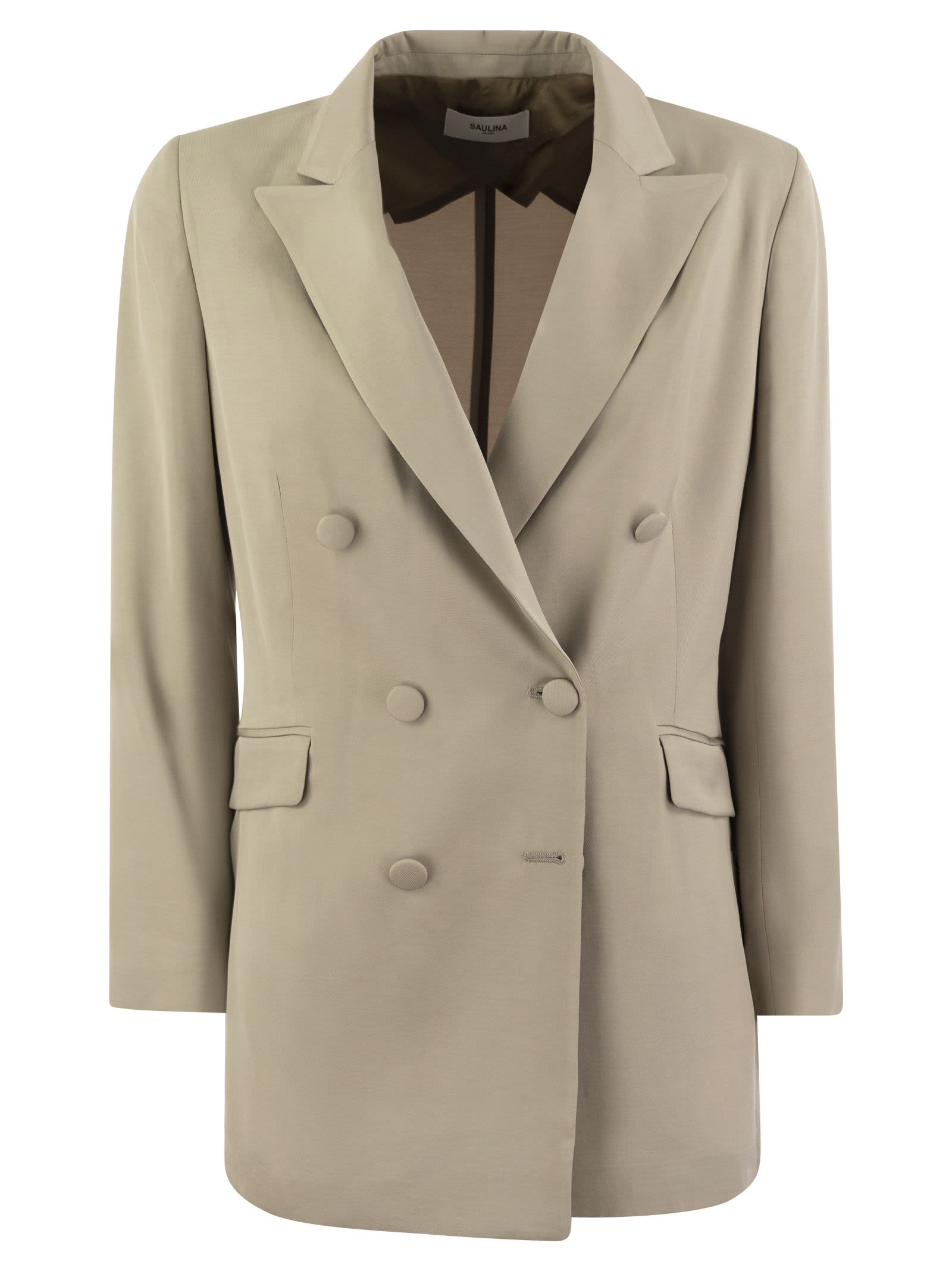 スーツ Saulina ANITA - Viscose double-breasted blazer Saulina Milano Anita - Viscose Double-breasted Blazer