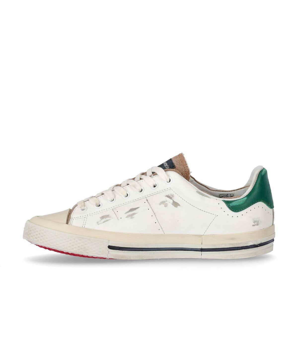 Hidnander Starless Low White Green Sneaker | italist