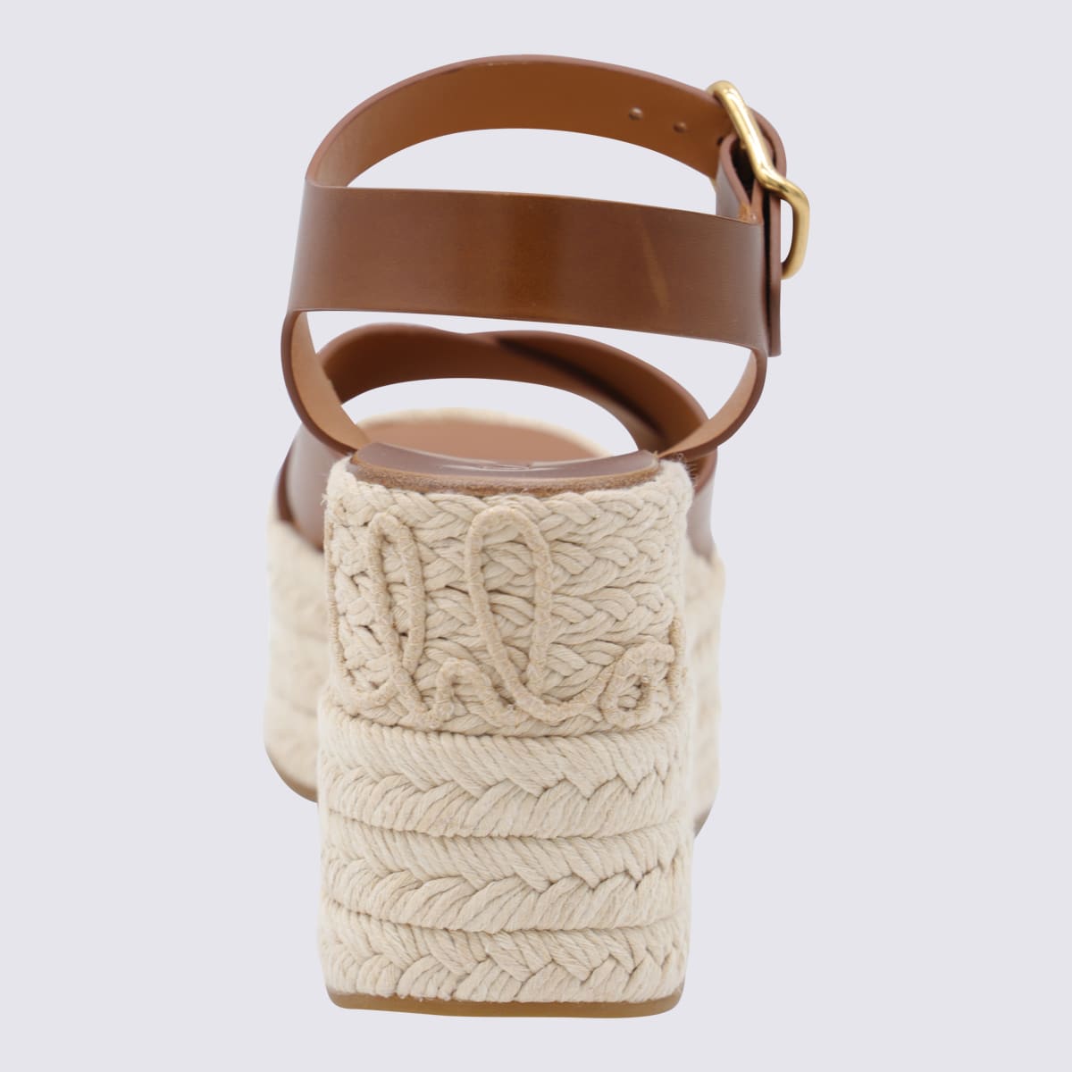 Chloé Brown Leather Espadrillas | italist