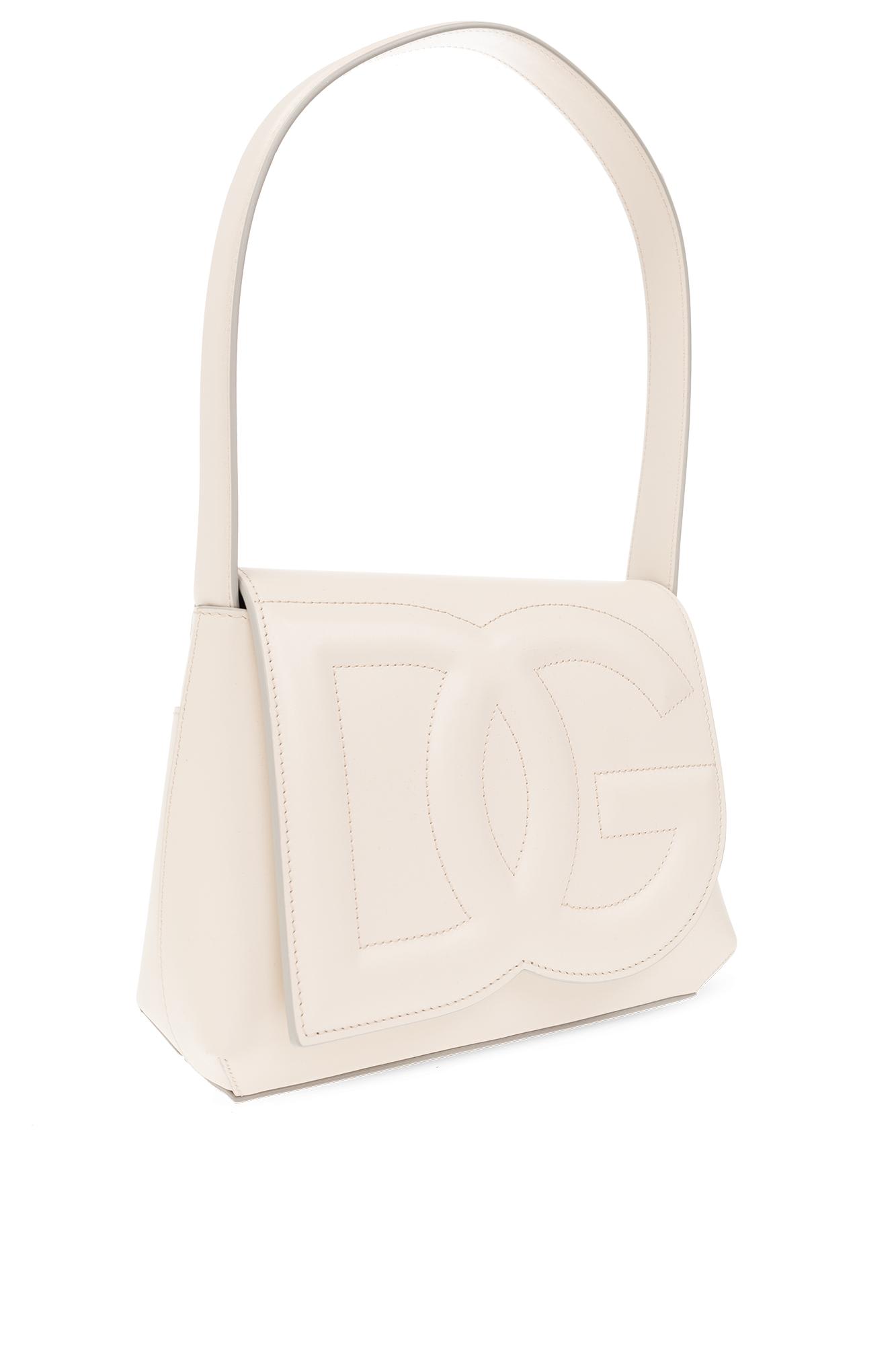 Dolce & Gabbana Calfskin Crossbody Bag with Raised Logo