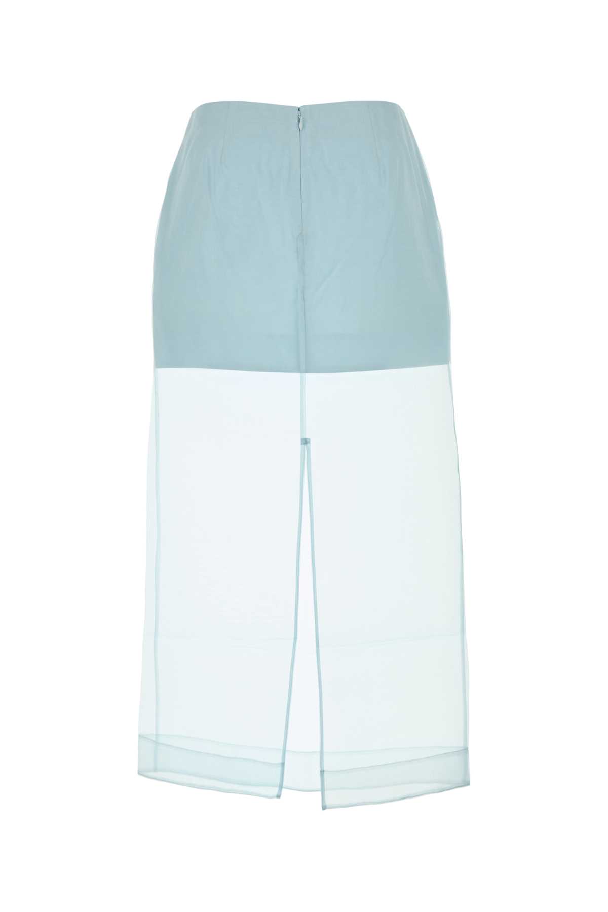 【送料&関税込】Zimmermann Pastel Light Blue Organza Crush L Zimmermann Pastel Light Blue Organza Crush Layered Skirt