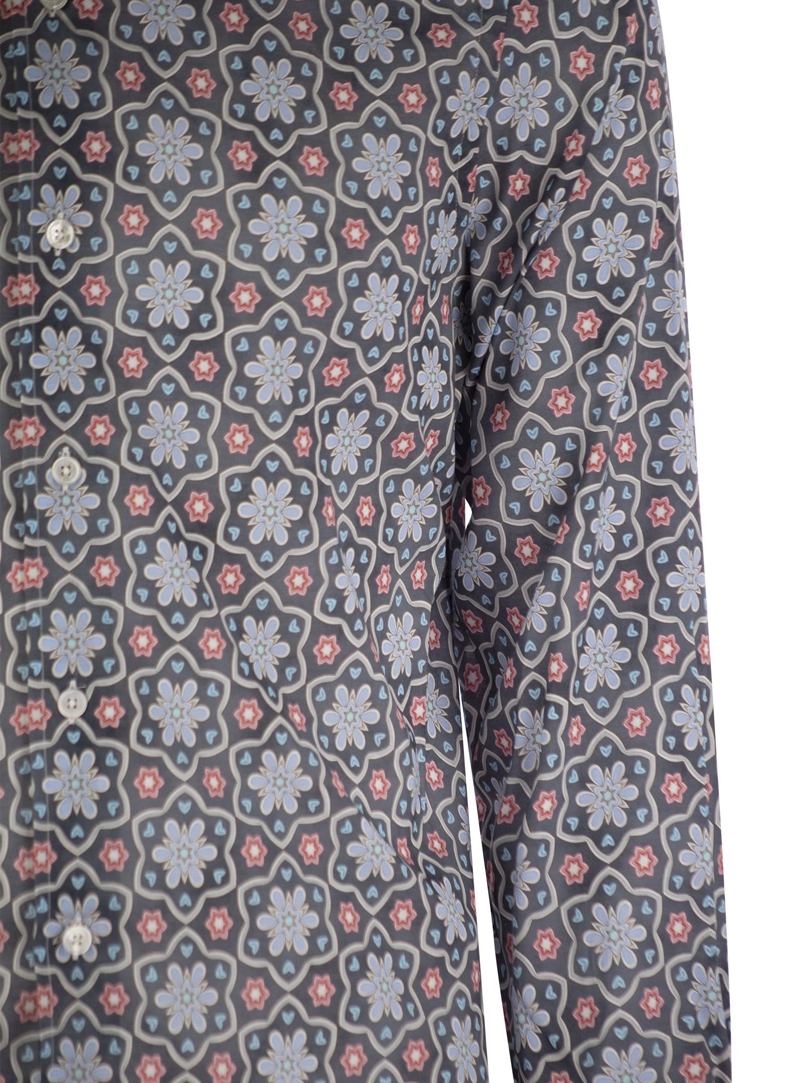 Tシャツ・カットソー Fedeli Printed stretch cotton voile shirt Fedeli Printed Stretch Cotton Voile Shirt | italist, ALWAYS