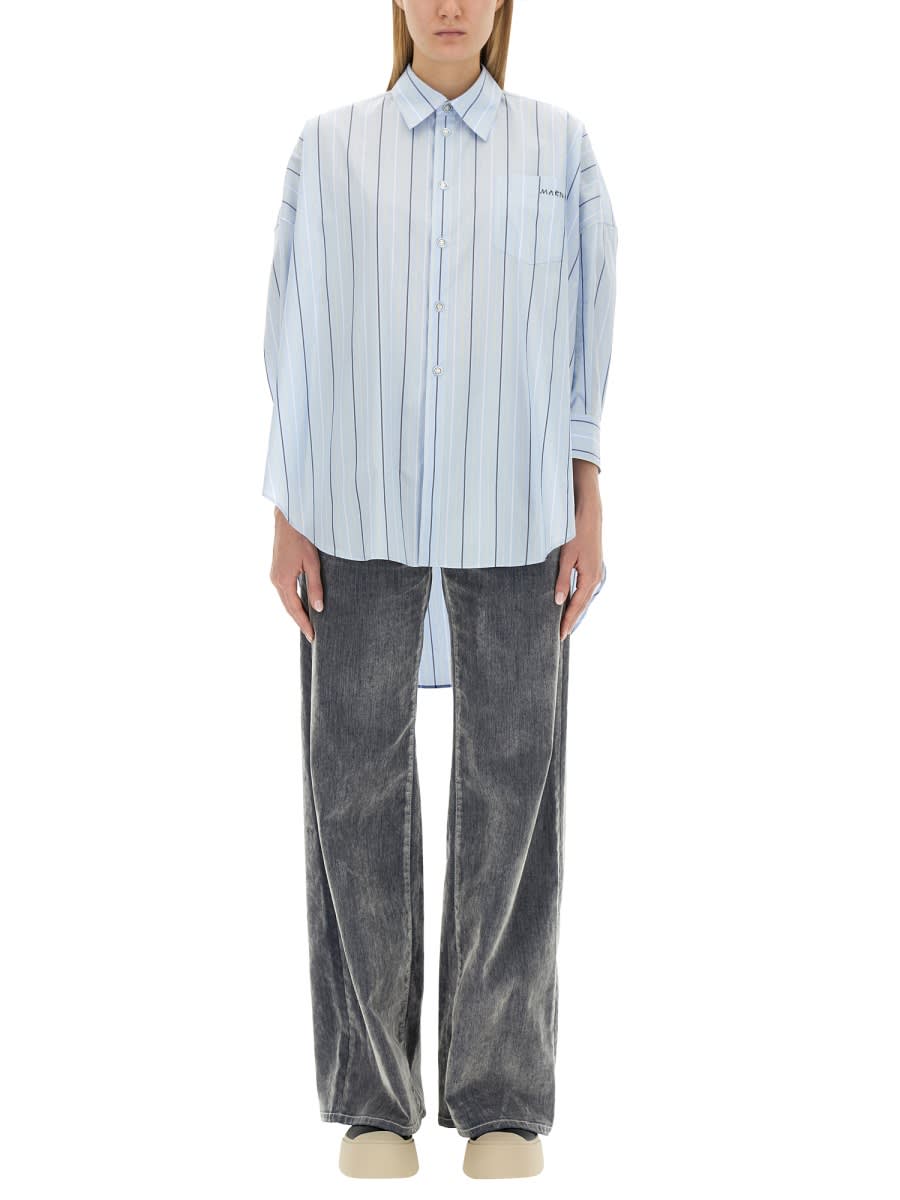 トップス 2016AW MARNI Asymmetry Stripe Shirt Marni Asymmetrical Striped Shirt | italist