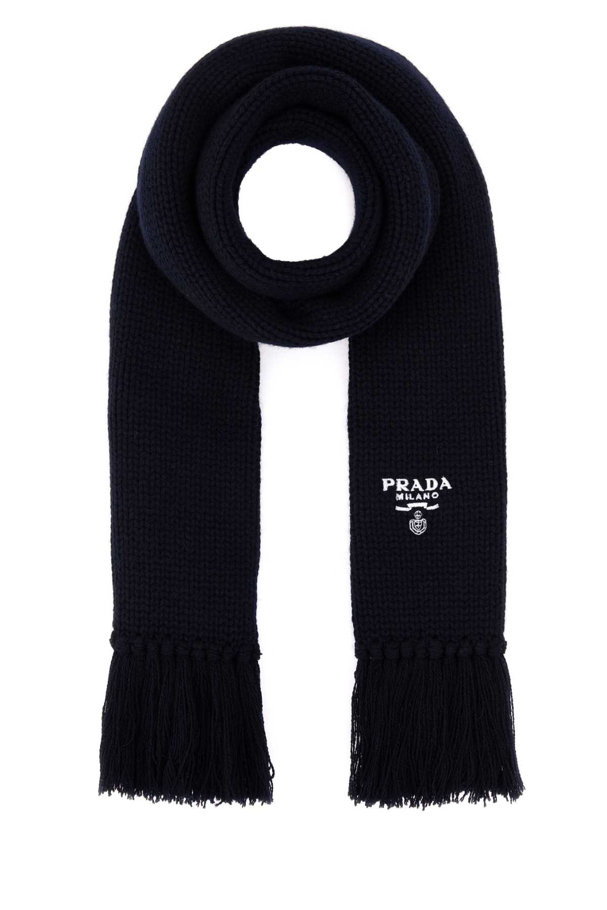 マフラー・ストール PRADA LOGO INTARSIA WOOL SCARF 990e74a8be944e08bf06f9885de541