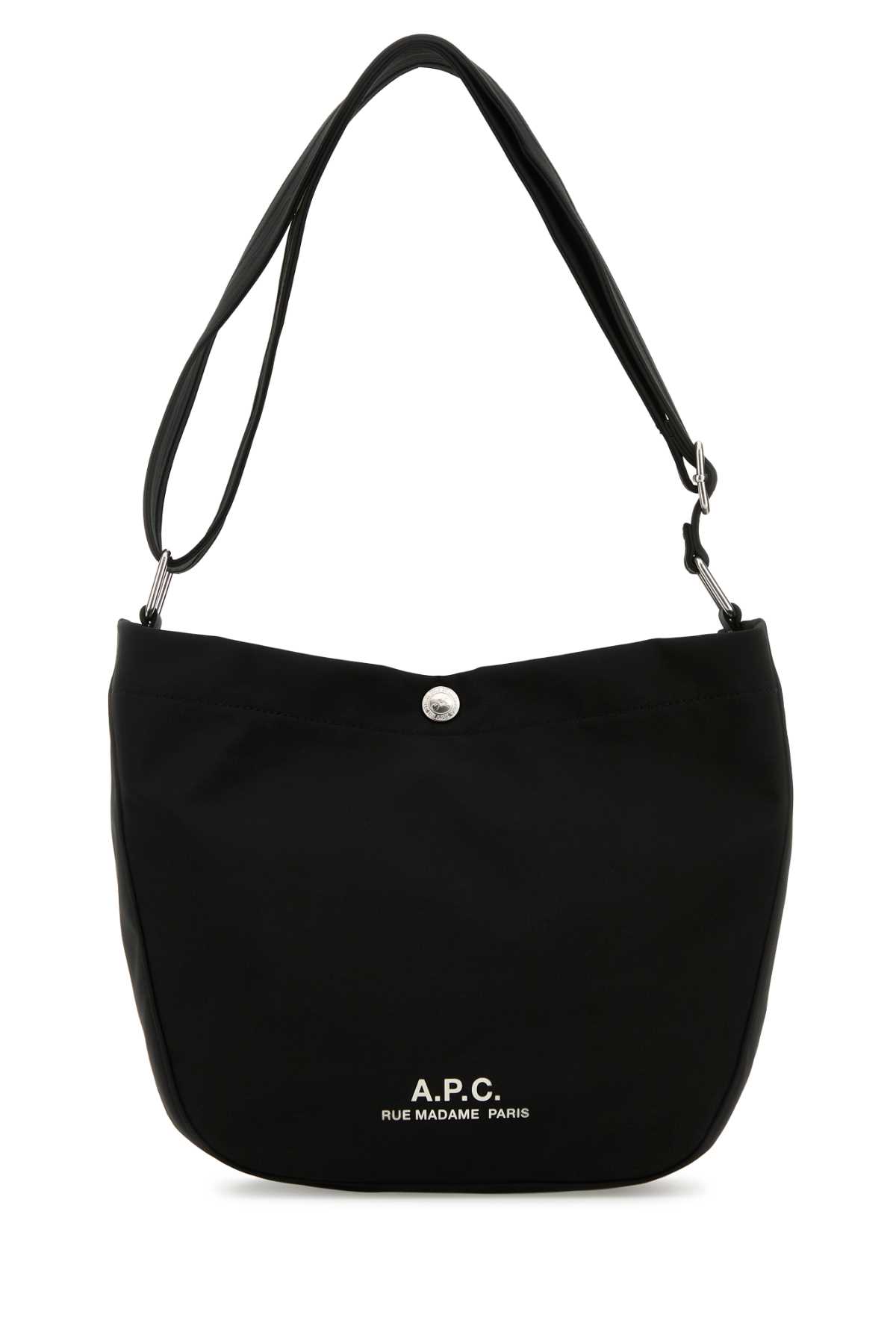 A.P.C. Black Fabric Small Besace Journal Crossbody Bag