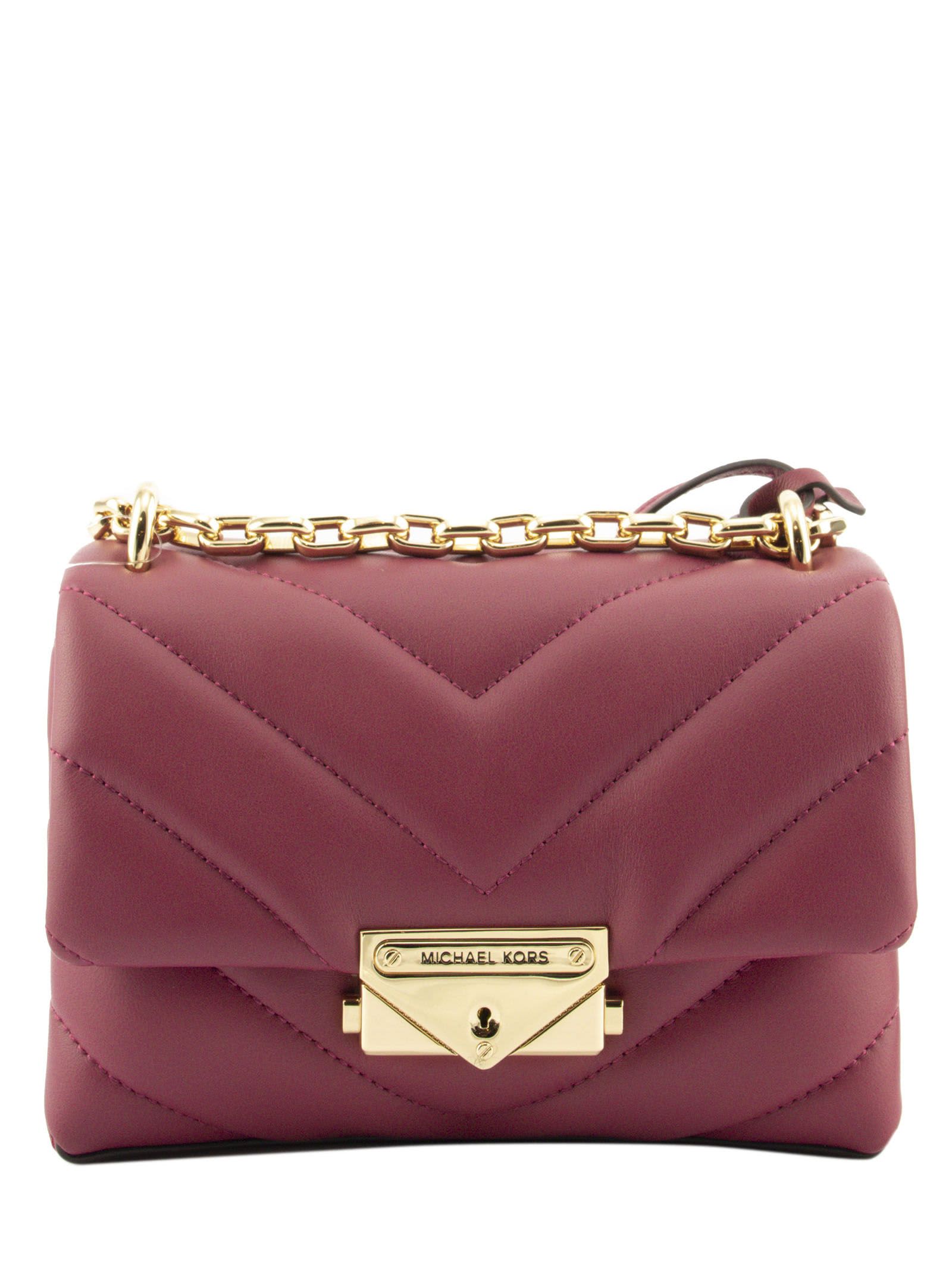 Michael Kors Cece Extra-small Quilted Leather Crossbody Bag Chain Berry |  italist, ALWAYS LIKE A SALE