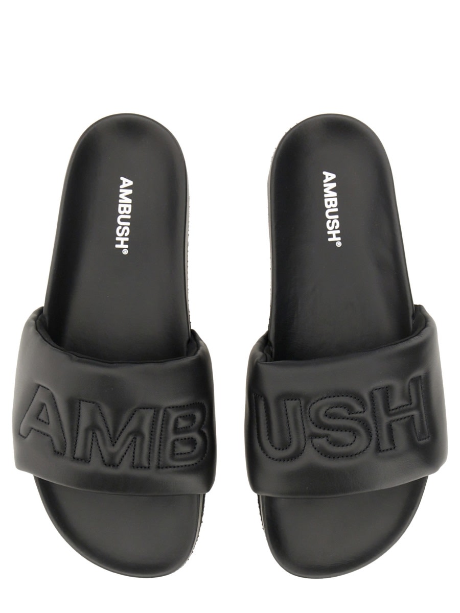 サンダル AMBUSH FW22 LEATHER SLIDE SANDAL (BMIC001_F22LEA0011000) AMBUSH Leather Slide Sandal | italist