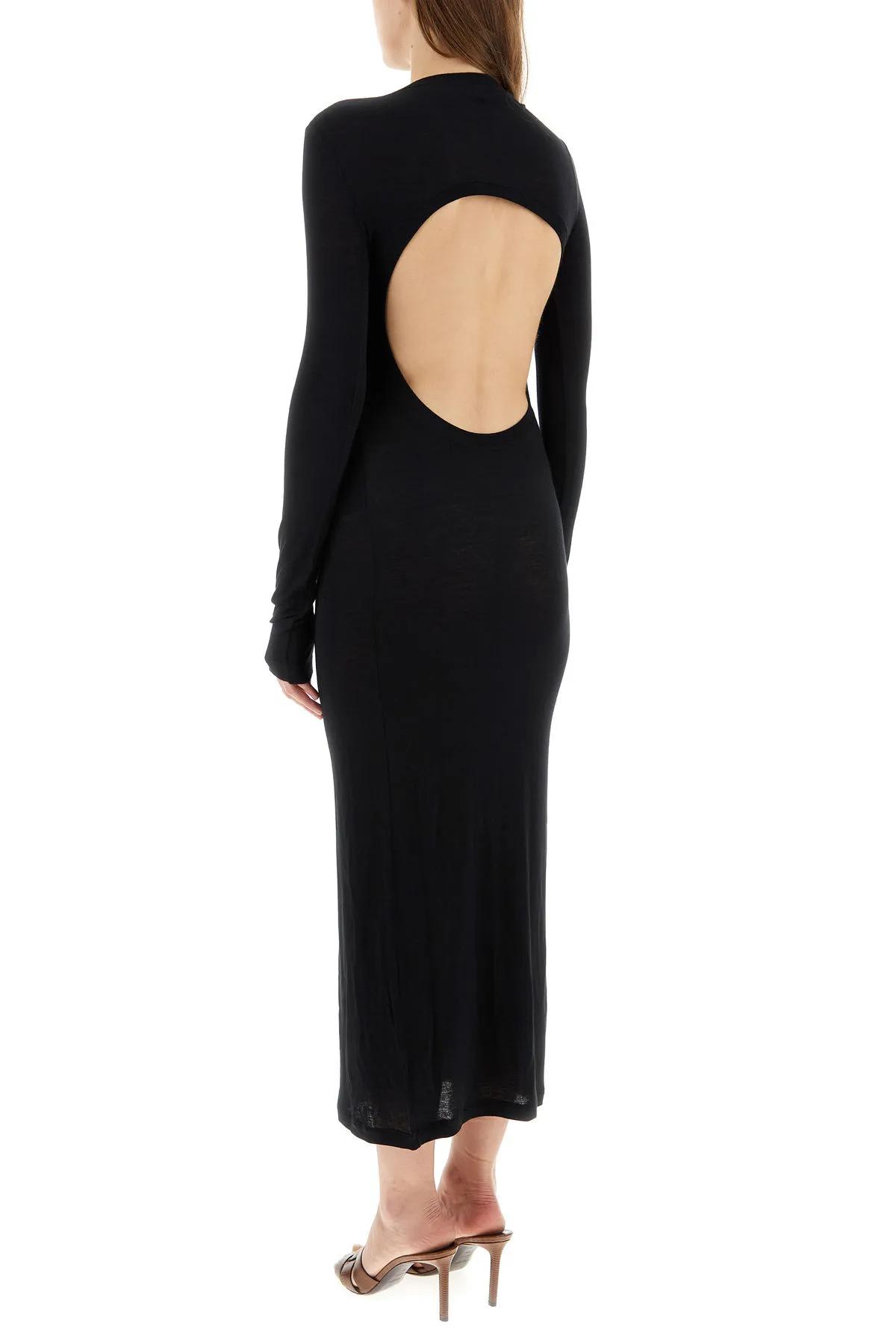 ワンピース SAINT LAURENT BLACK STRETCH VISCOSE BLEND DRESS Saint Laurent Black Viscose Blend Dress | italist