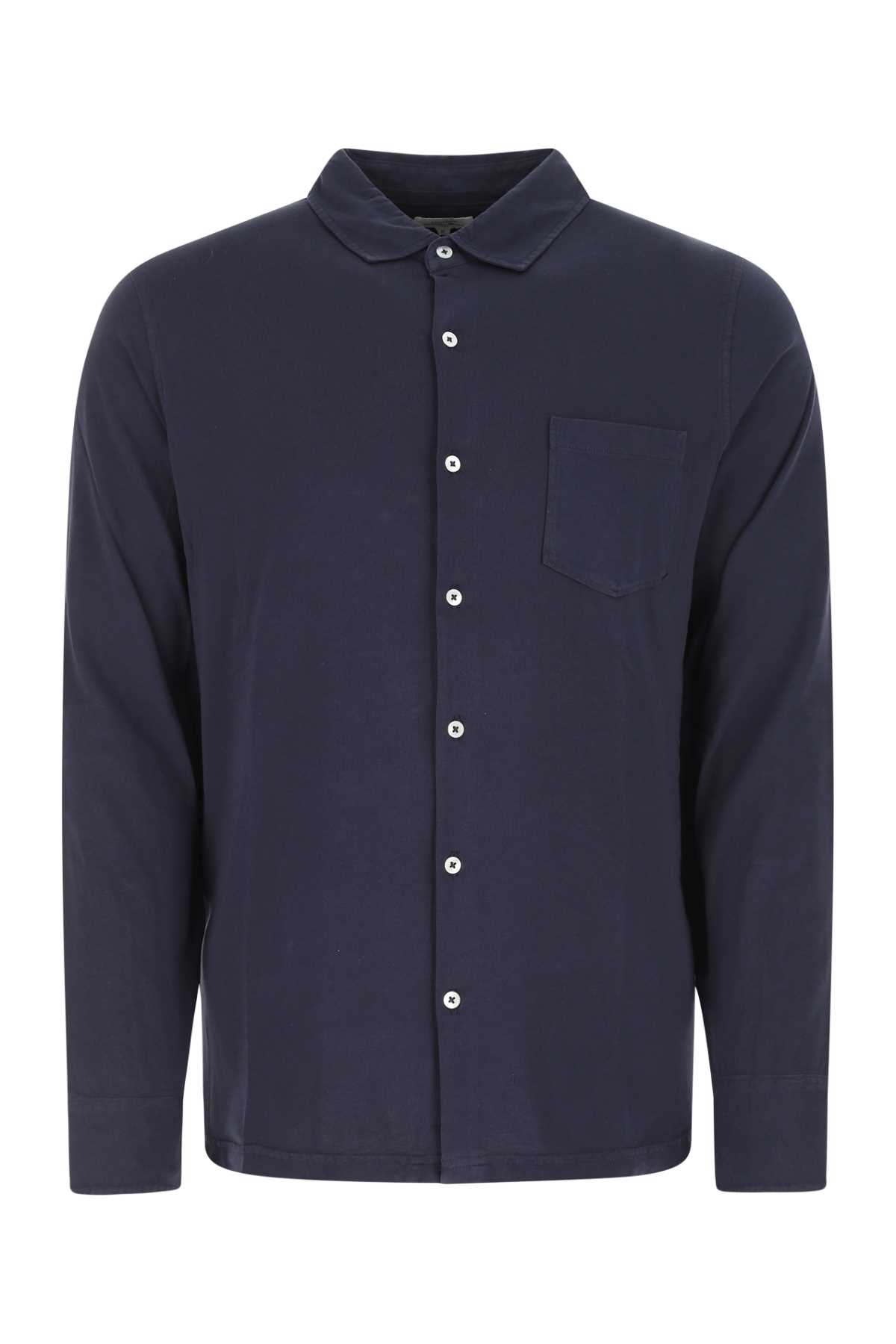 Tシャツ・カットソー HARTFORD SS22 Blue cotton shirt (AX62300 03) REGULAR BRUSHED-COTTON SHIRT - COBALT BLUE | COS