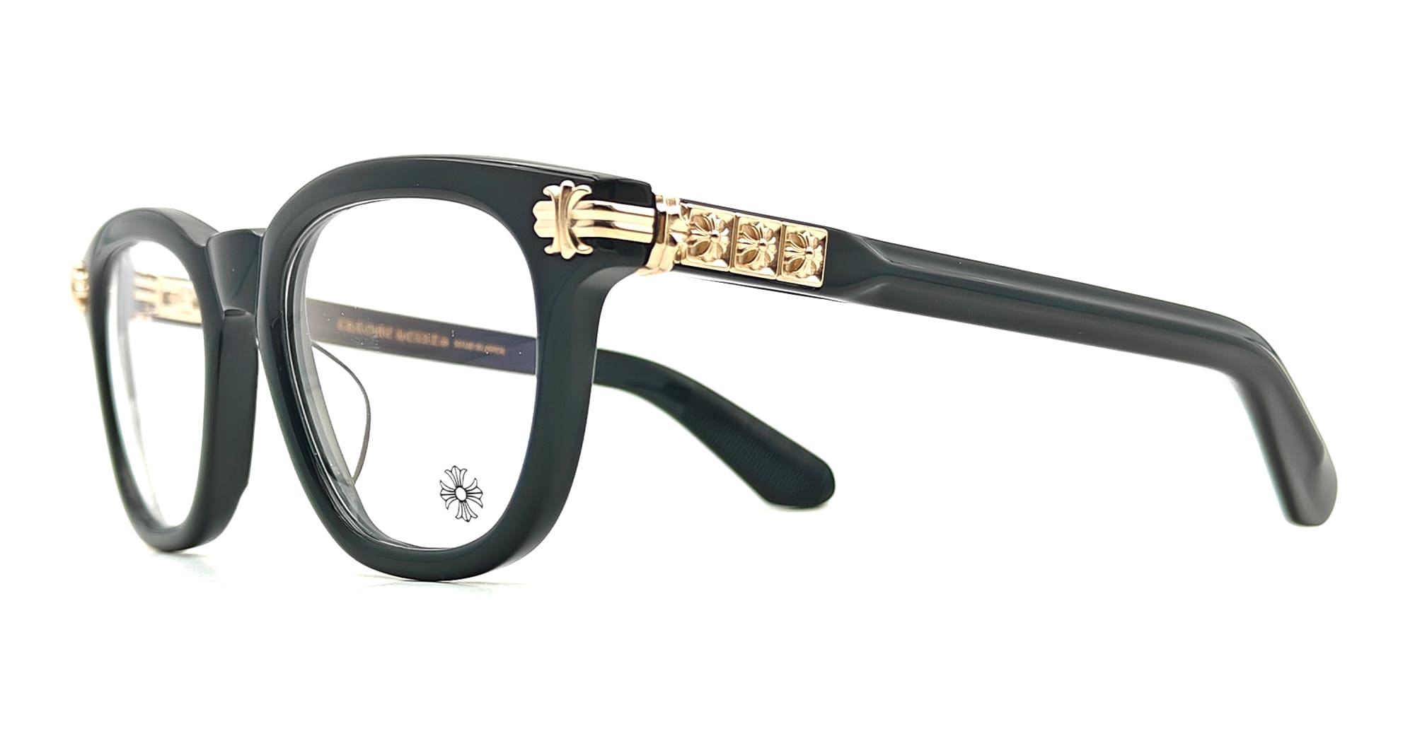 Chrome Hearts Smoke Show - Black / 18k Gold Rx Glasses | italist