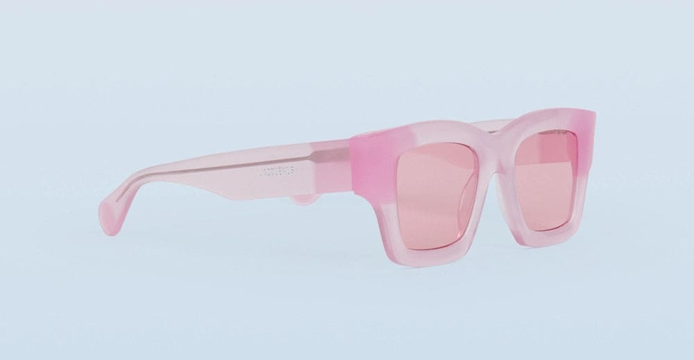 Les Lunettes Baci Square Sunglasses in Pink - Jacquemus