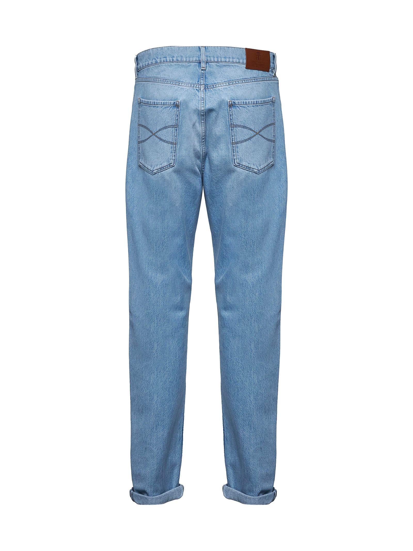 Brunello Cucinelli Iconic Fit Light Blue Denim Jeans