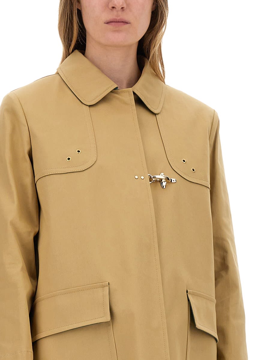 コート Fay SS25 \"CAR COAT\" COAT (NAW5050 301SWXZ0629) Car Coat in Stretch Gabardine BEIGE Woman
