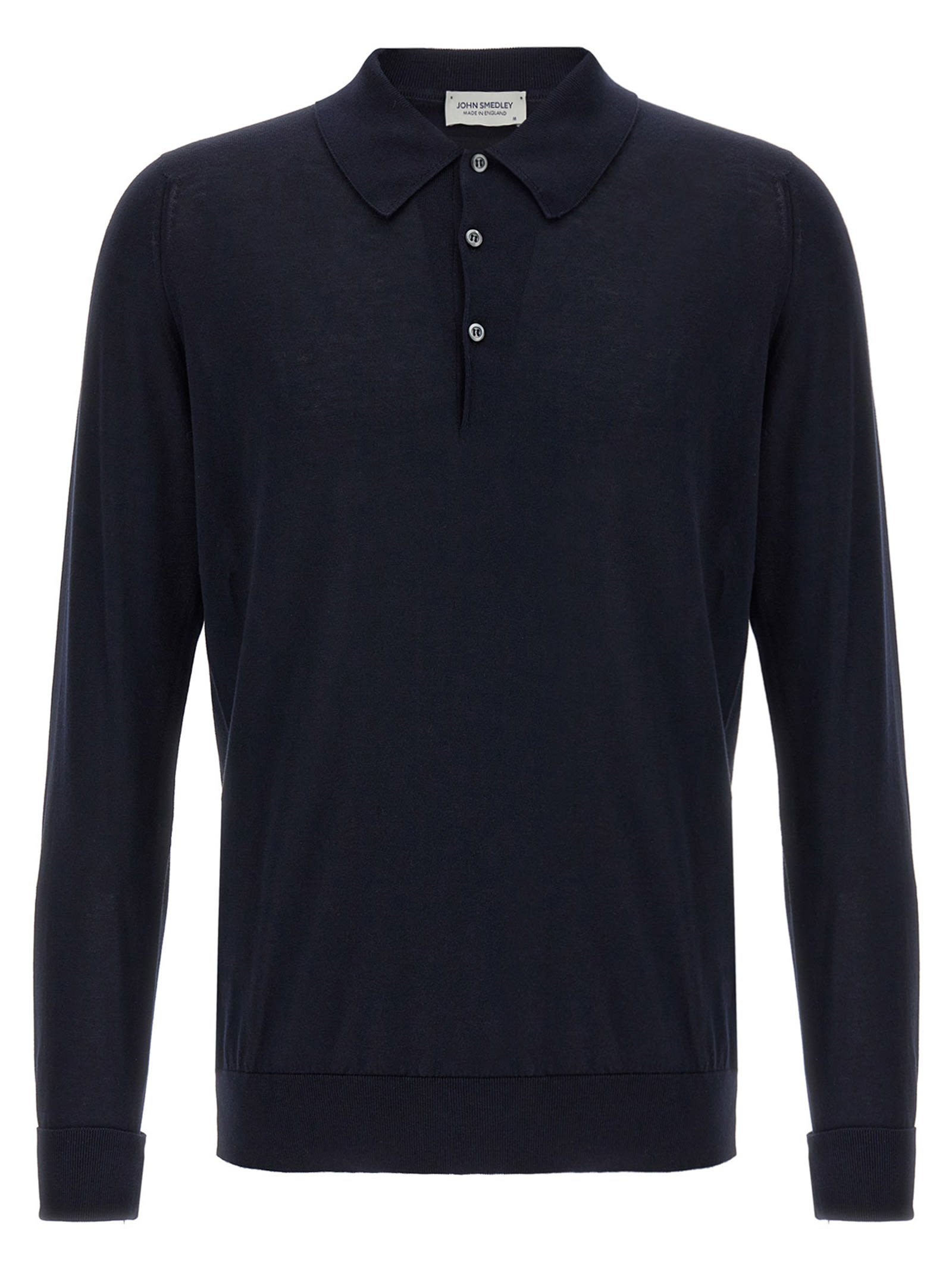 JOHN SMEDLEY Finchley Long-sleeve Polo ④ Finchley - John Smedley's Sea Island Cotton Polo Shirt | John