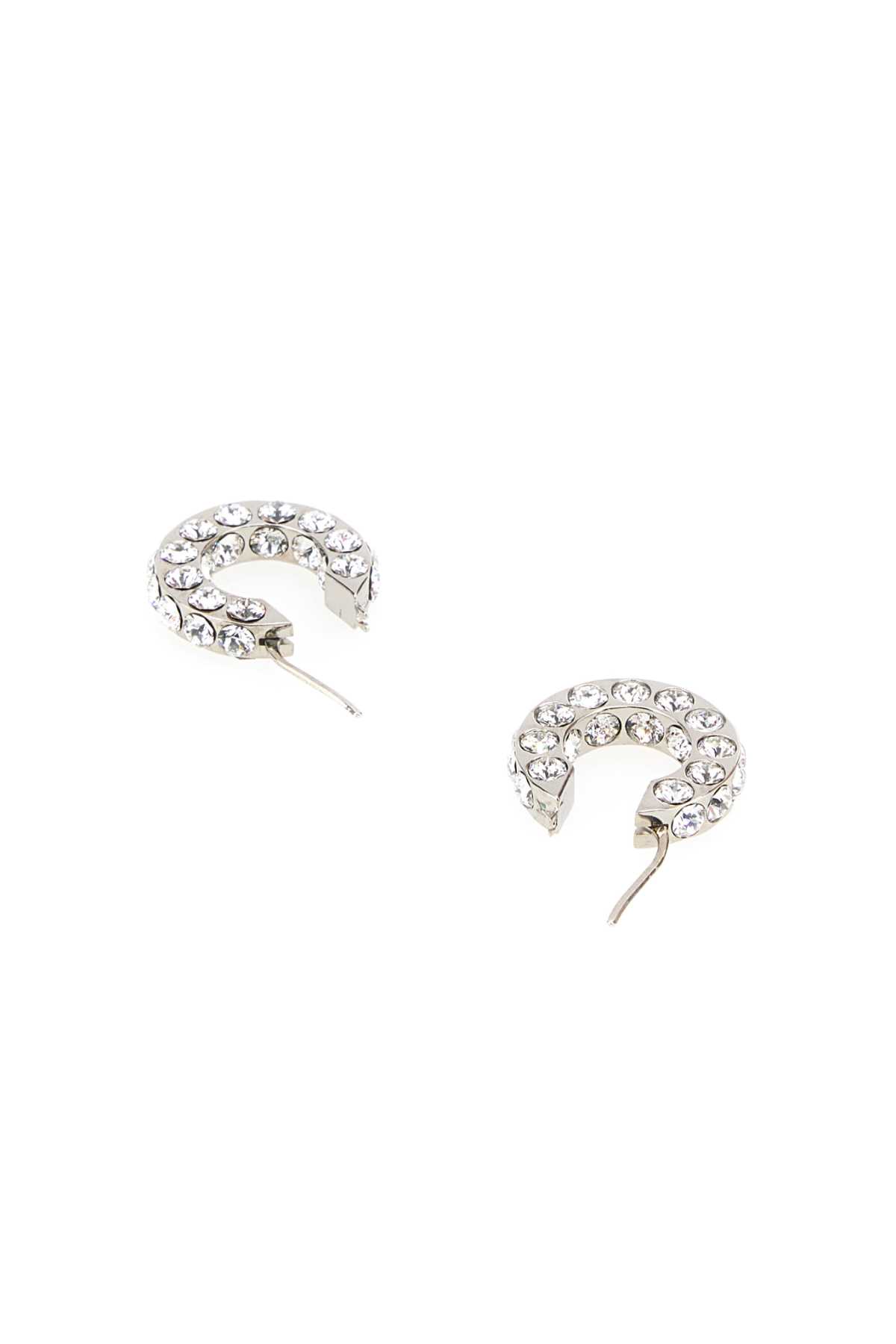 Amina Muaddi Embellished Metal Small Jaheel Earrings