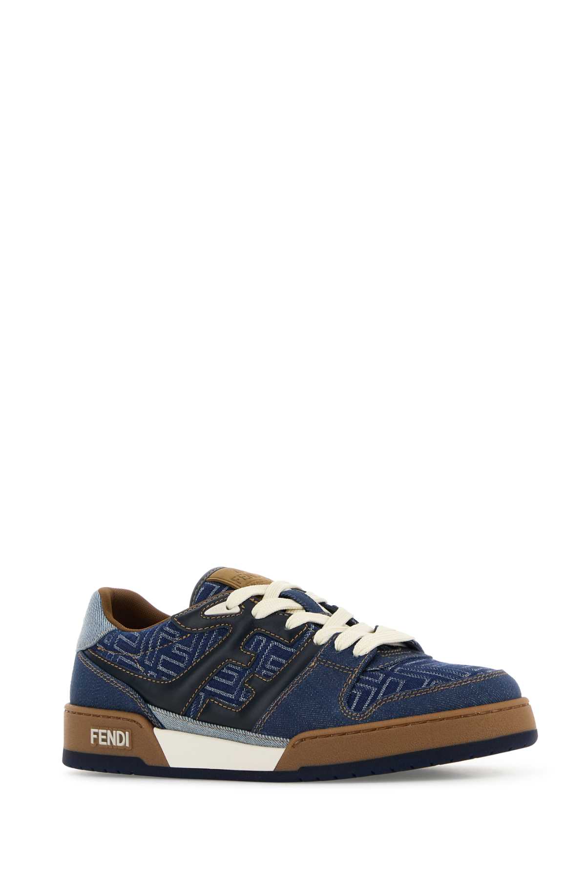 スニーカー FENDI Fendi Match denim sneakers STON+ABISS BLU+GHIAC Denim Fendi Match Sneakers | italist