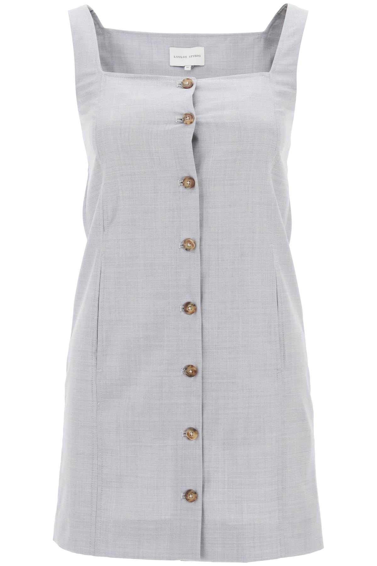 buttoned pinafore dress