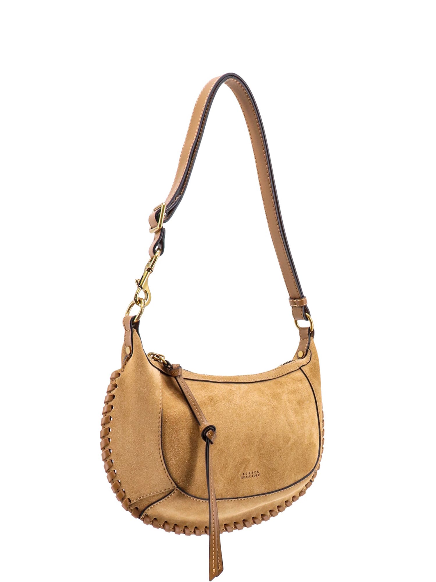 Women's Oskan Moon Leather Shoulder Bag In Taupe