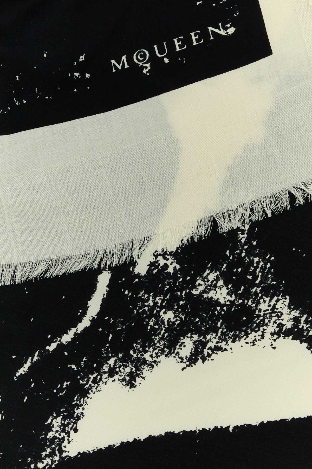 Alexander McQueen Ivory Silk Blend Scarf | italist