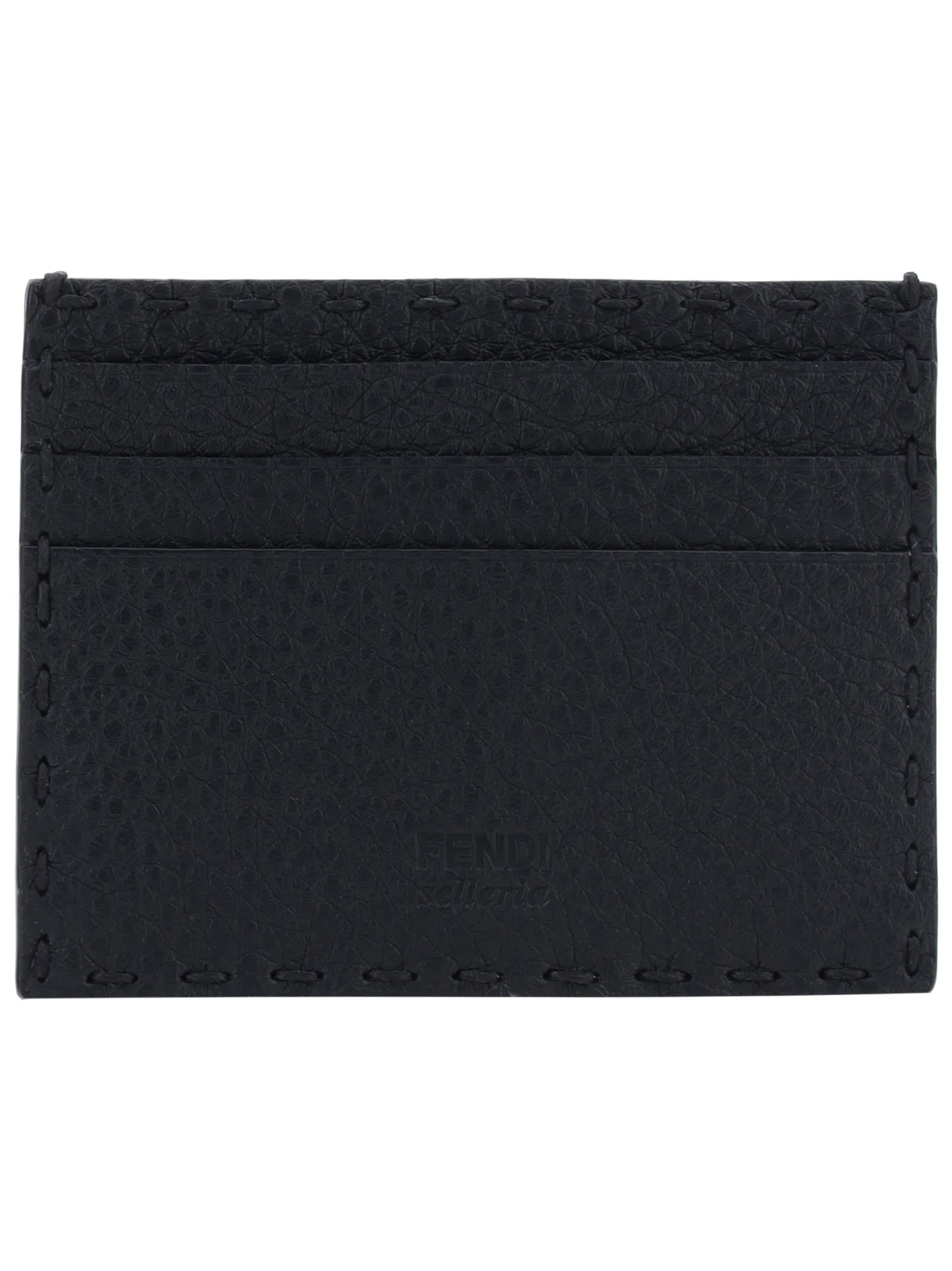 【関税＆送料込み】Fendi Rome Card Case Accessories Card Holder Selleria Cuoio Romano leather Black | Fendi