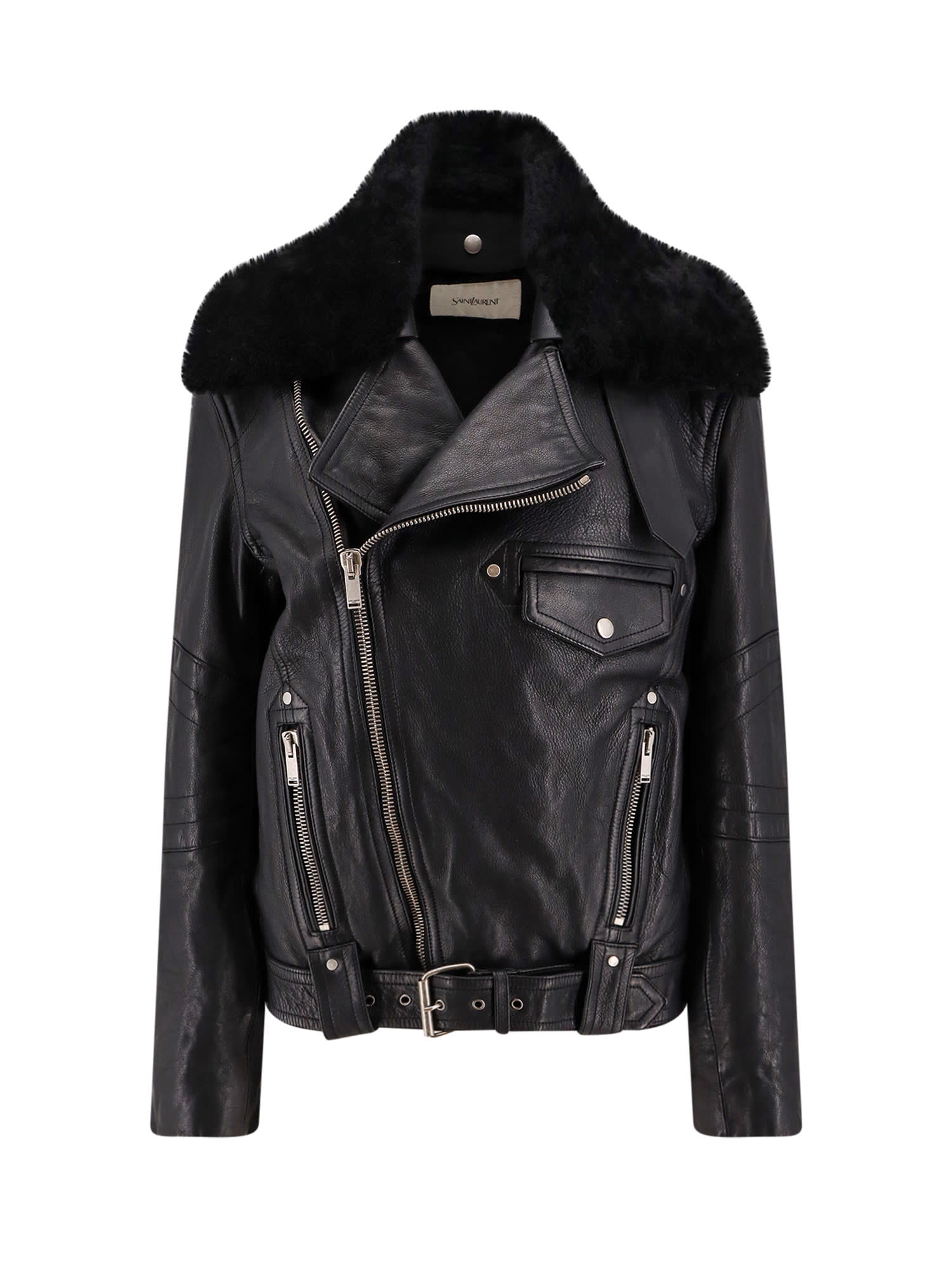 【送料&関税込】Saint Laurent Wrap Zip Classic Biker Jacket Saint Laurent Wrap Zip Classic Biker Jacket | italist