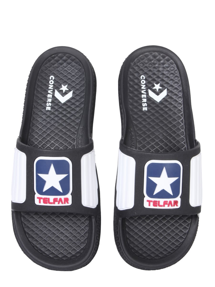 サンダル・ミュール Telfar FW21 RUBBER SLIDE SANDALS (172316C_BWR) Telfar Rubber Slide Sandals | italist