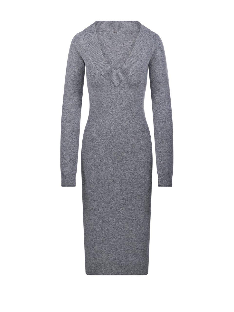 angizia v-neck long-sleeved dress