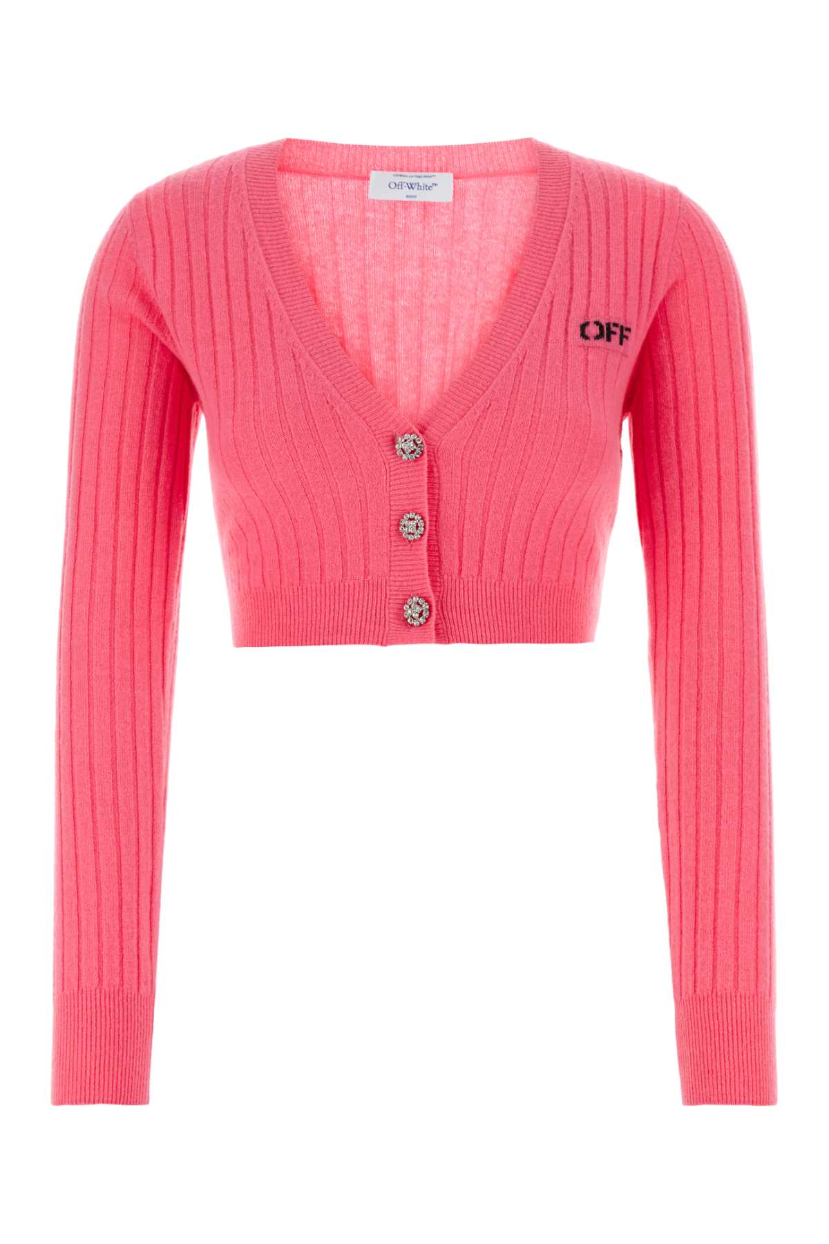 【送料&関税込】Off-White Fuchsia Wool Blend Cardigan Off-White Fuchsia Wool Blend Cardigan | italist