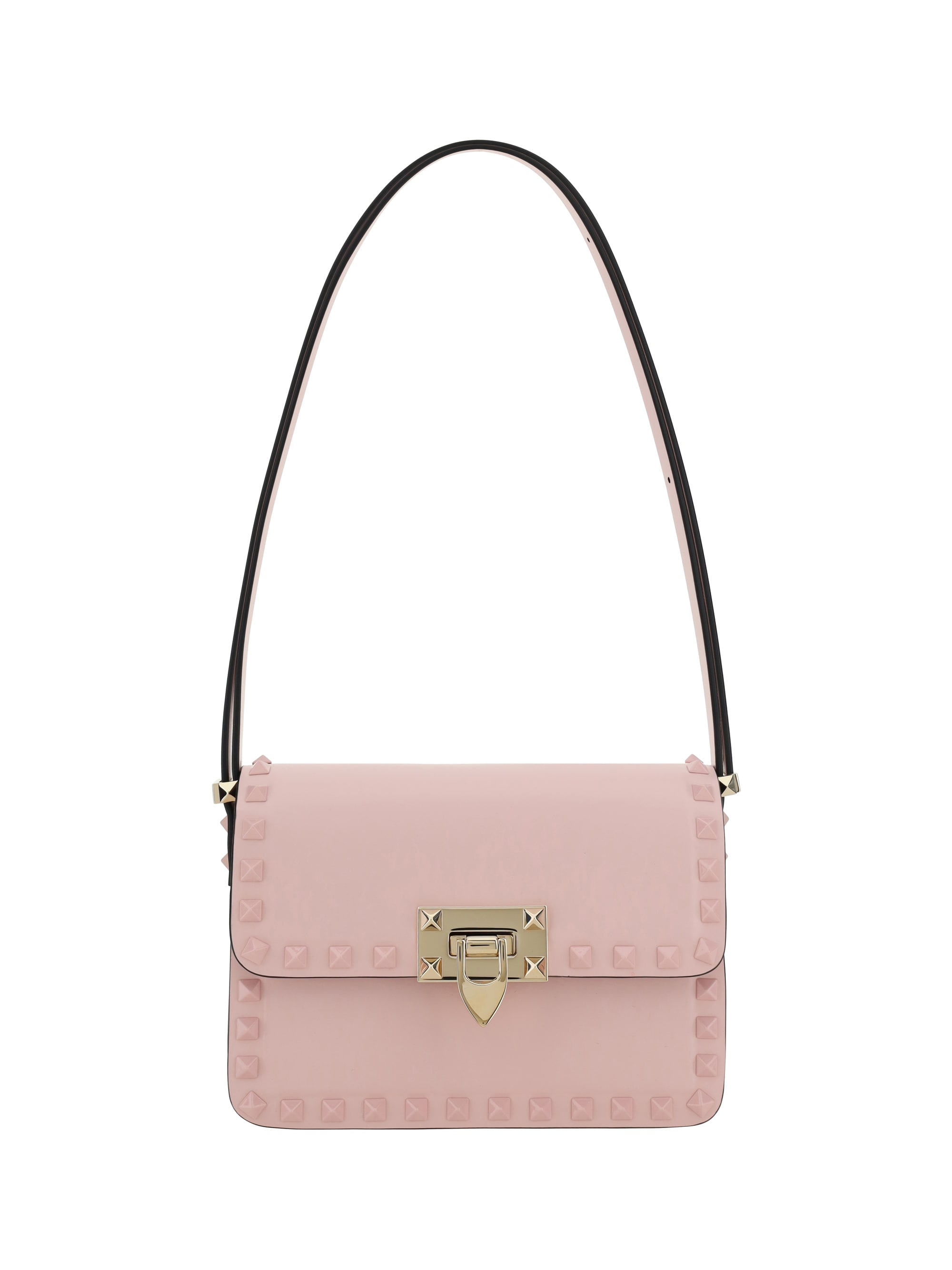 国内発送★VALENTINO★Rockstud brushed-leather shoulder bag Valentino Garavani Rockstud brushed-leather Shoulder Bag