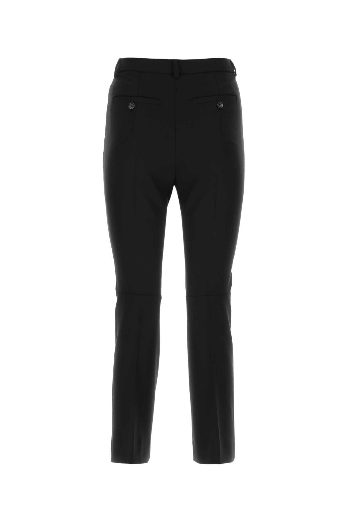 SportMax Black Wool Navetta Pant | italist