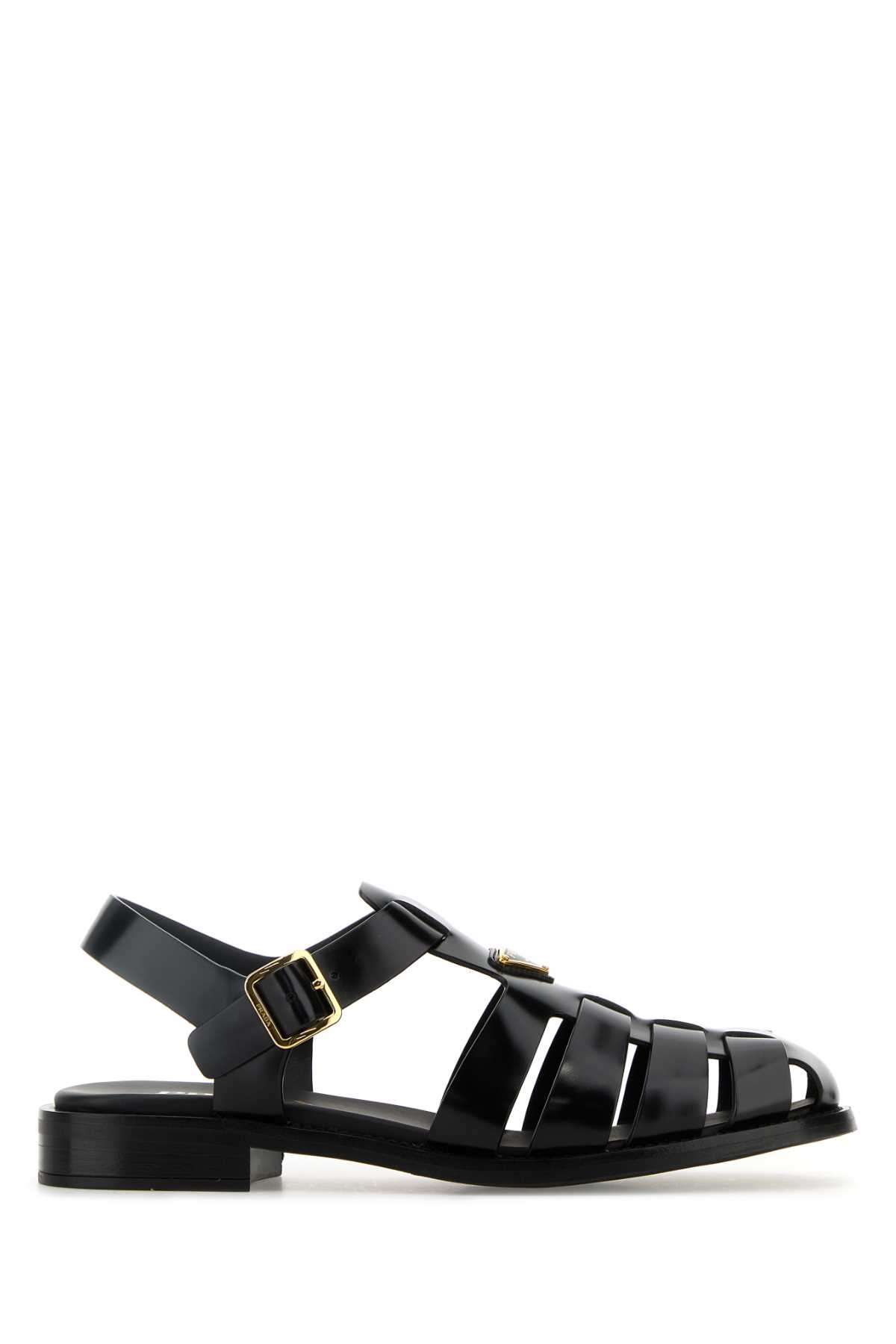 【送料&関税込】Prada Black Leather Sandals Prada Black Leather Sandals | italist