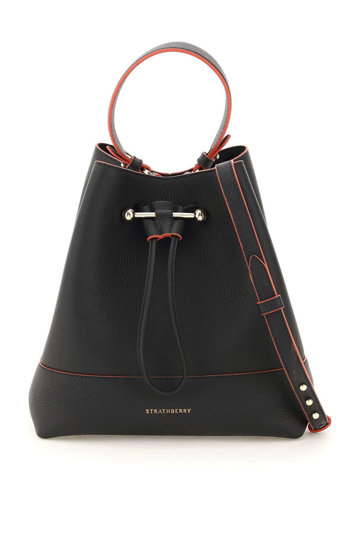 Strathberry Lana Osette Midi Leather Bucket Bag on SALE