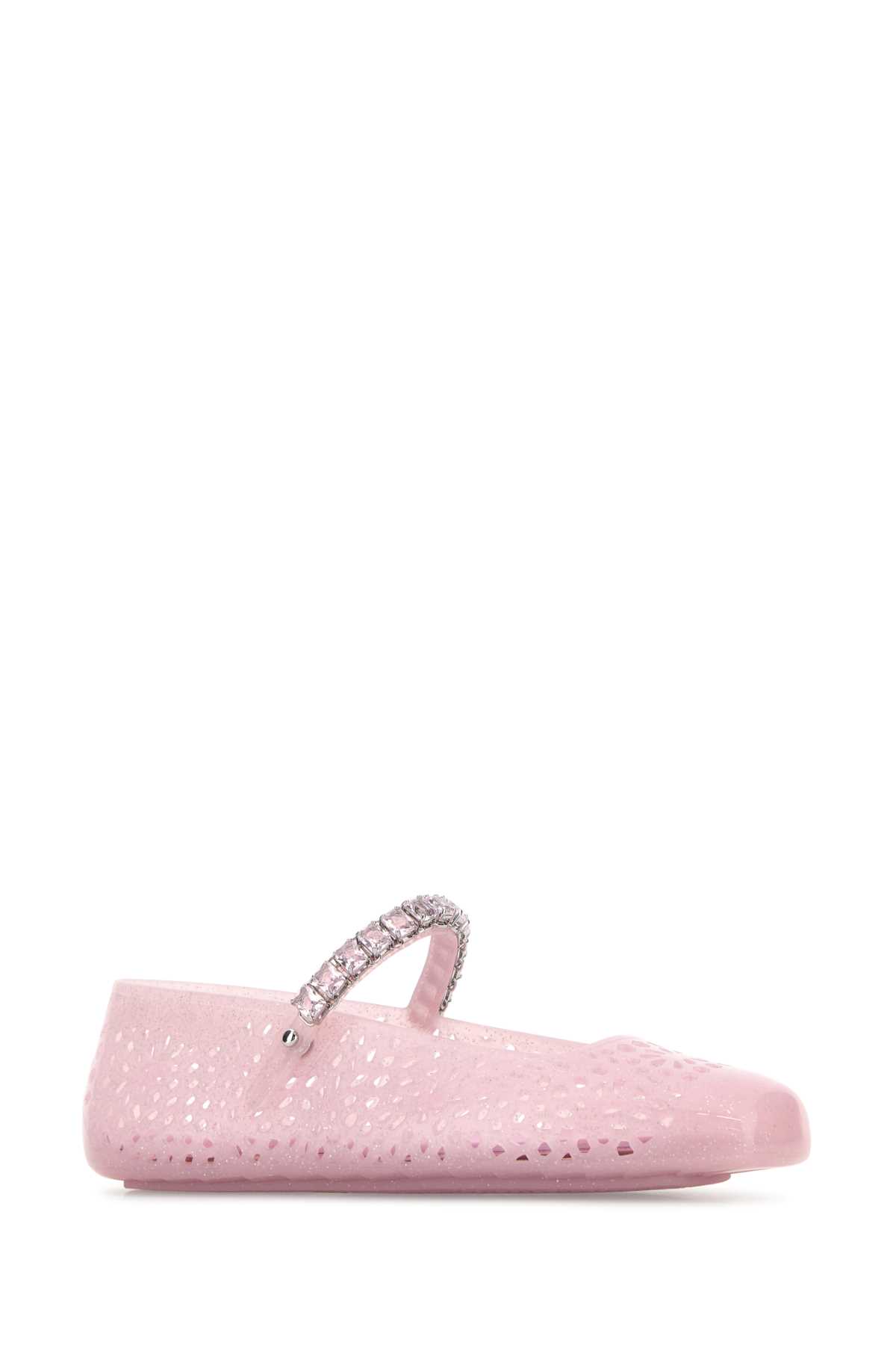 【関税&送料込】Jimmy Choo Pink Rubber The Jelly Ballerinas Jimmy Choo Pink Rubber The Jelly Ballerinas | italist