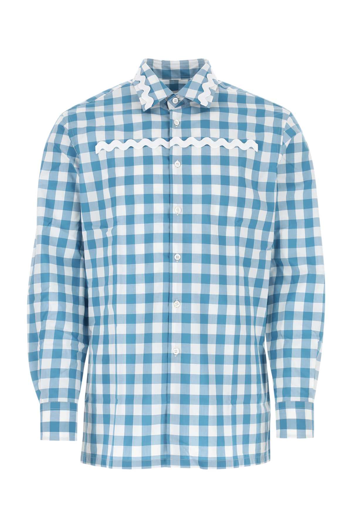 Tシャツ・カットソー PRADA SS24 Printed poplin shirt (UCS414S22114QF F0J21) f87904dd19c5f38bee5b367002dee9
