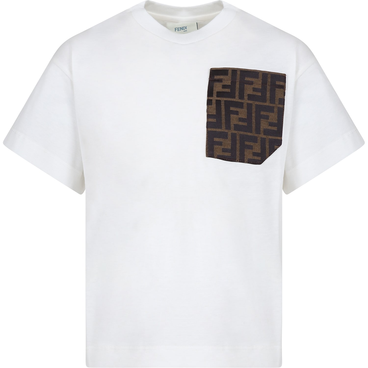 Tシャツ・カットソー FENDI White Cotton T-Shirt T-Shirt Cotton White | Fendi